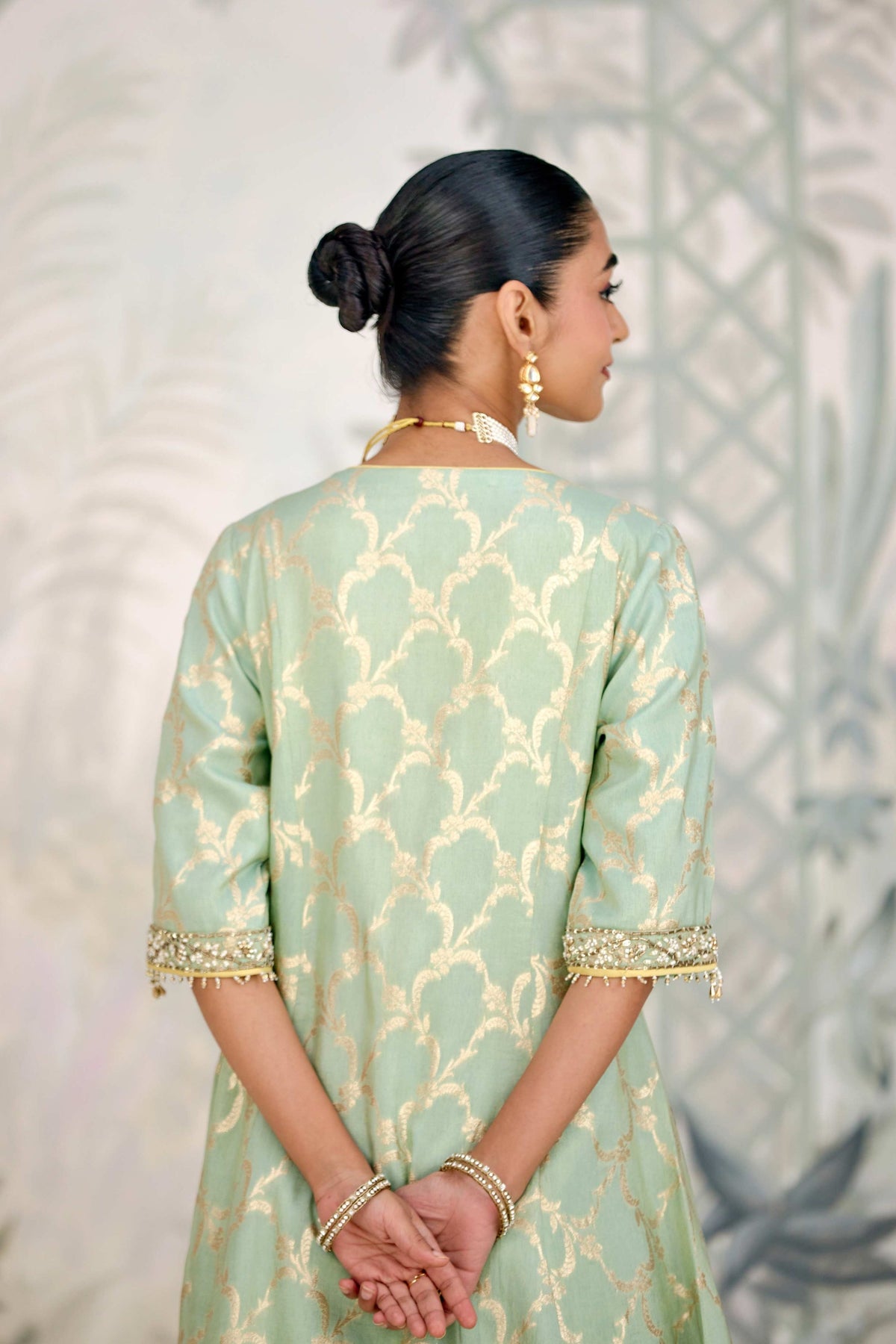 Smoke Green Kurta Set