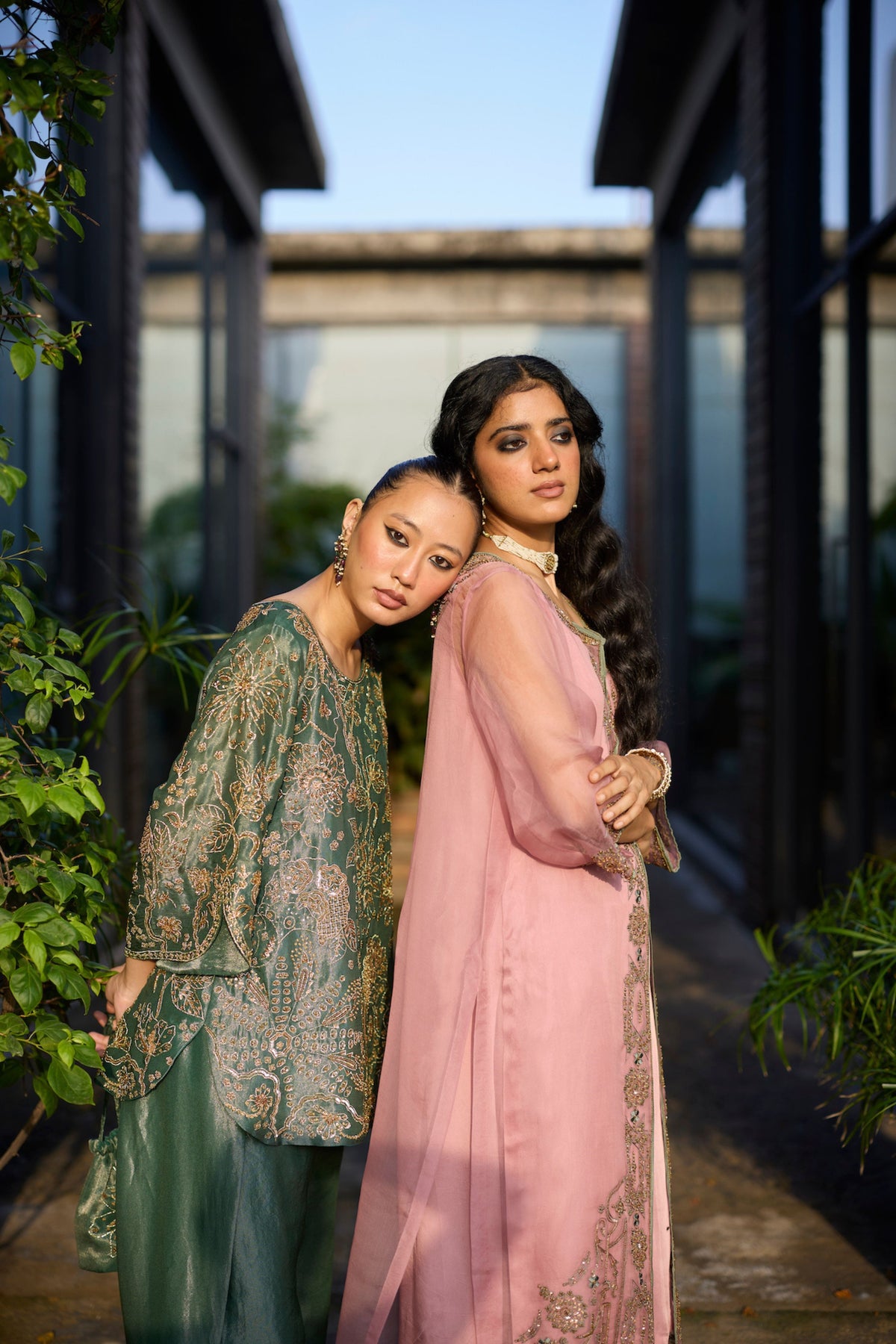 Teal Nimrat Tunic Set
