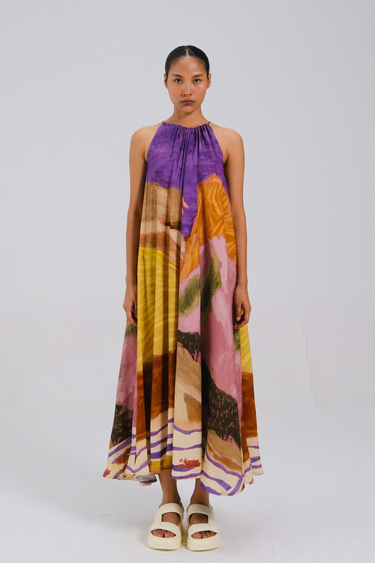 Flowy Circle Long Dress