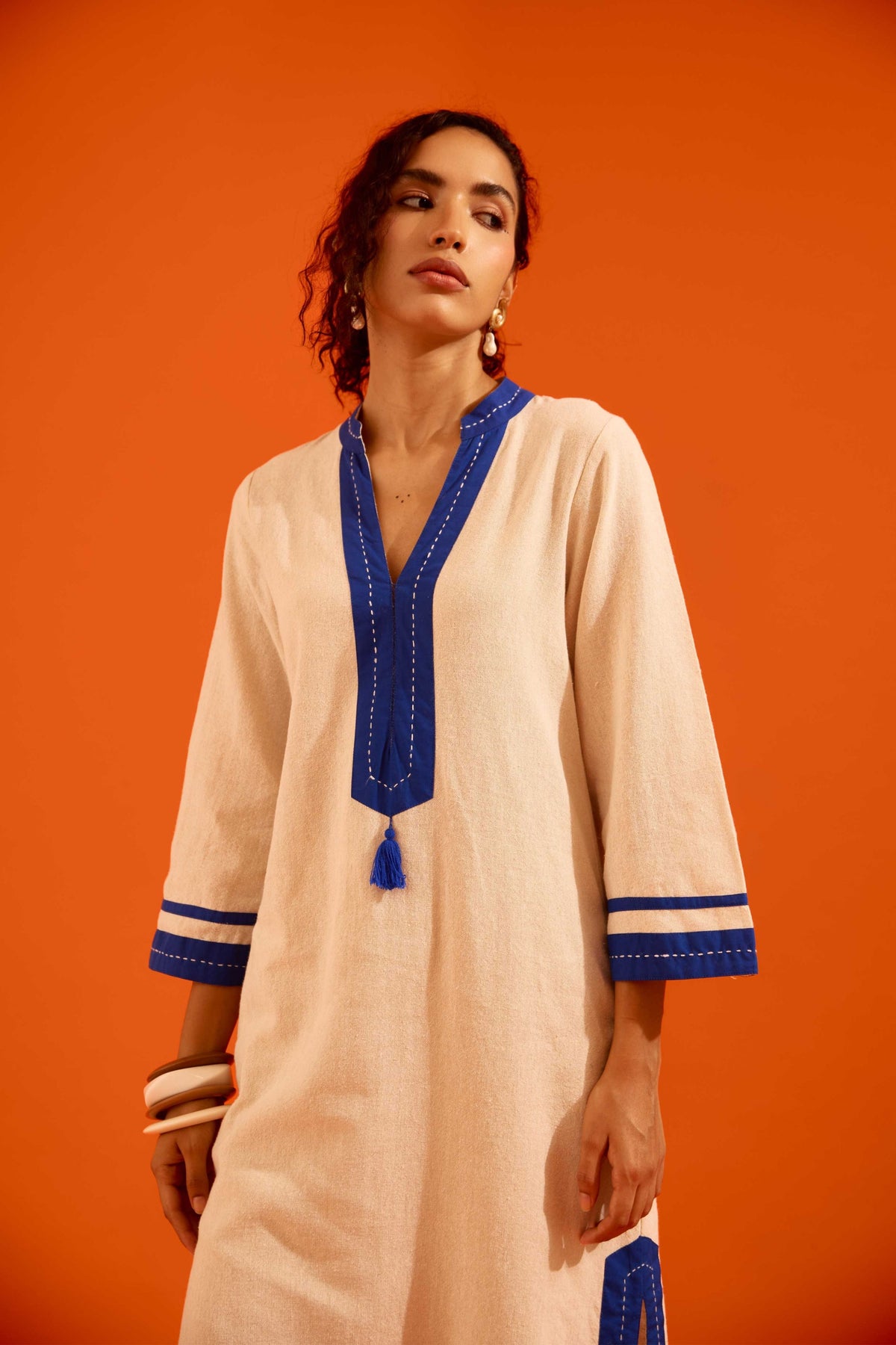 Natural Jute Kurta Set