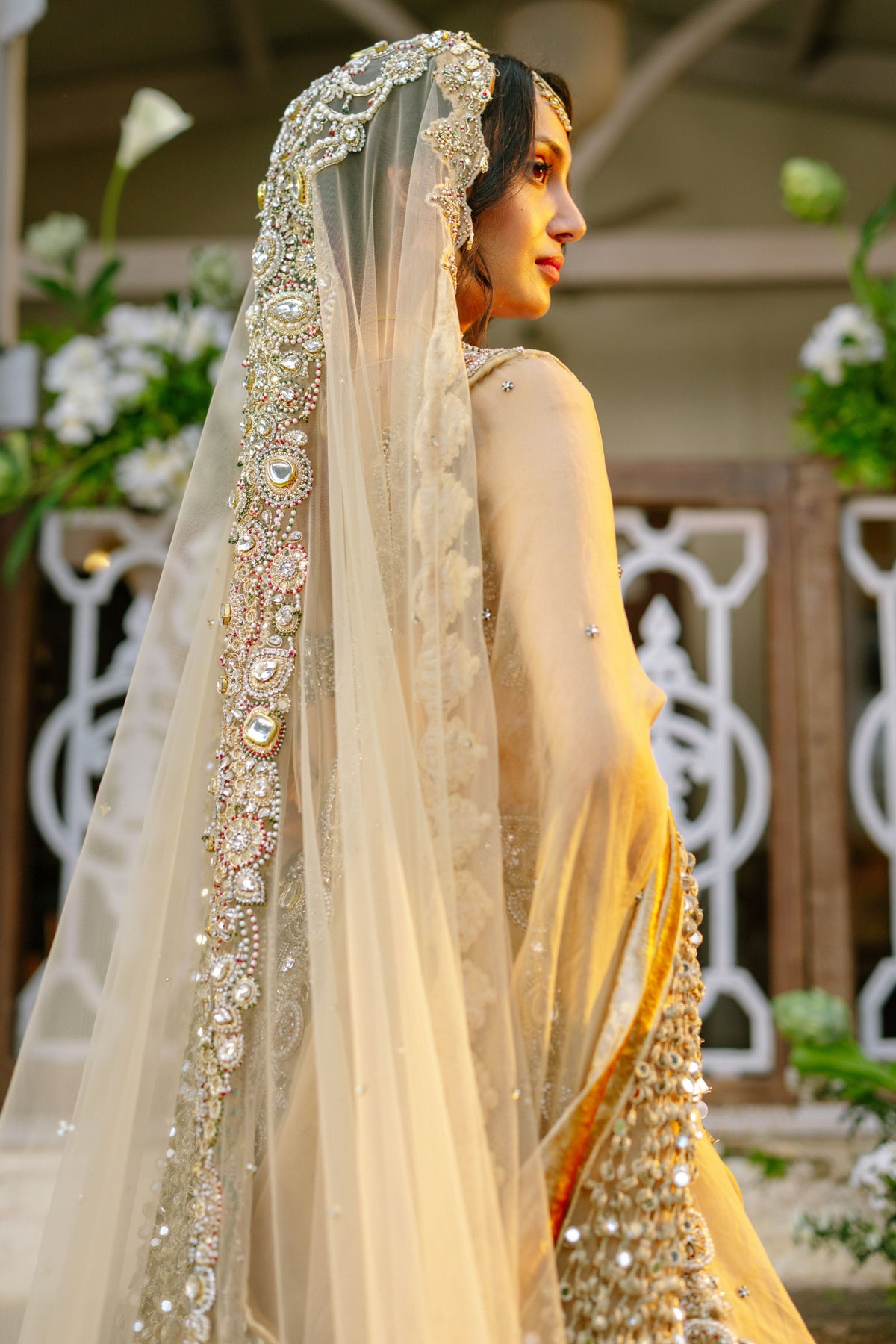 Mrigakshi Lehenga Set With Veil
