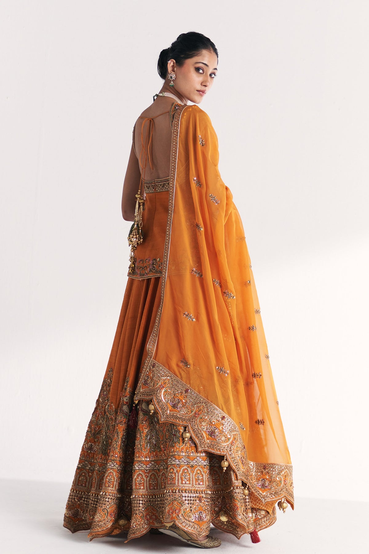 Mor Mustard Lehenga Set