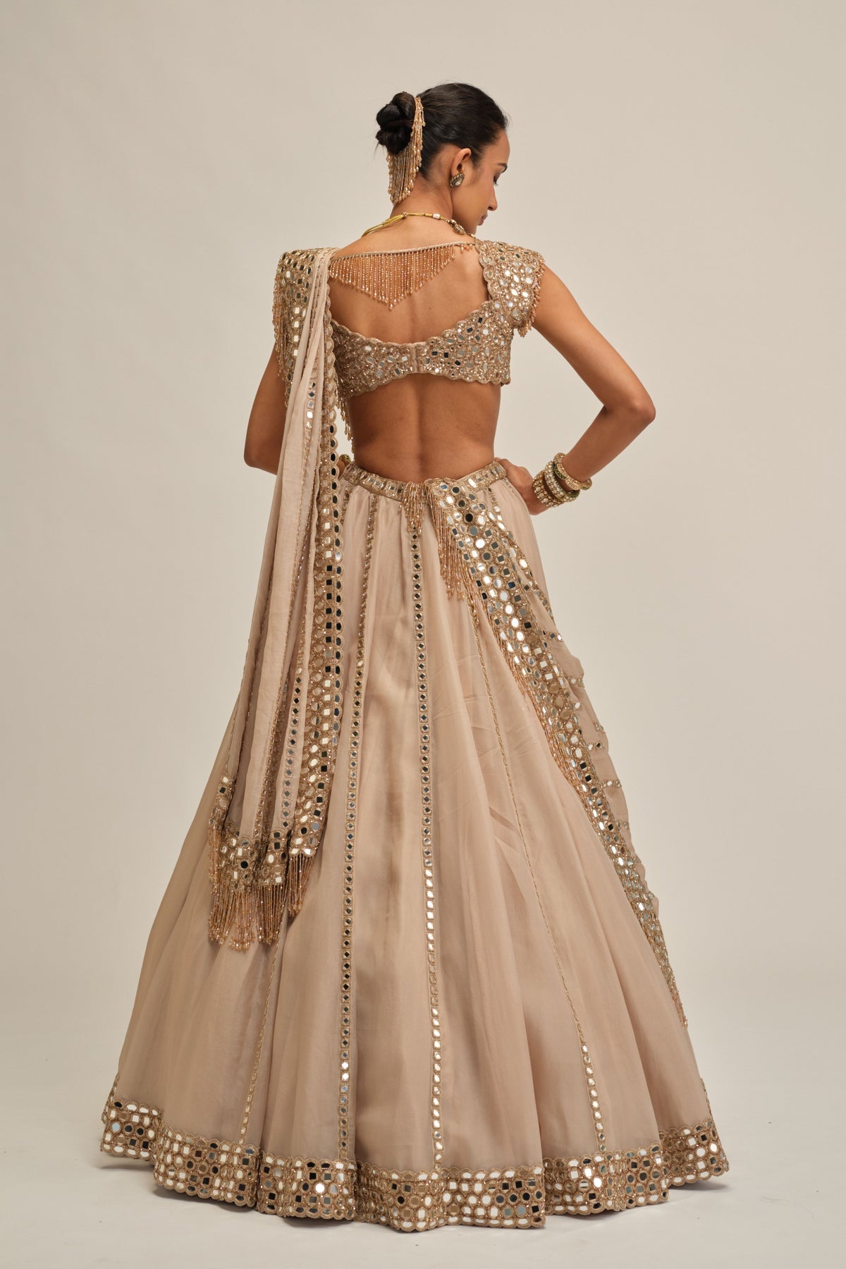 Modern Mirror Work Lehenga Set