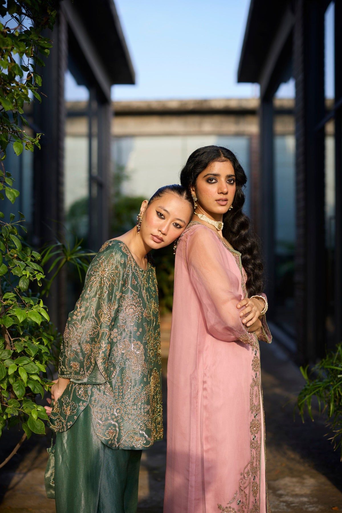 Teal Nimrat Tunic Set