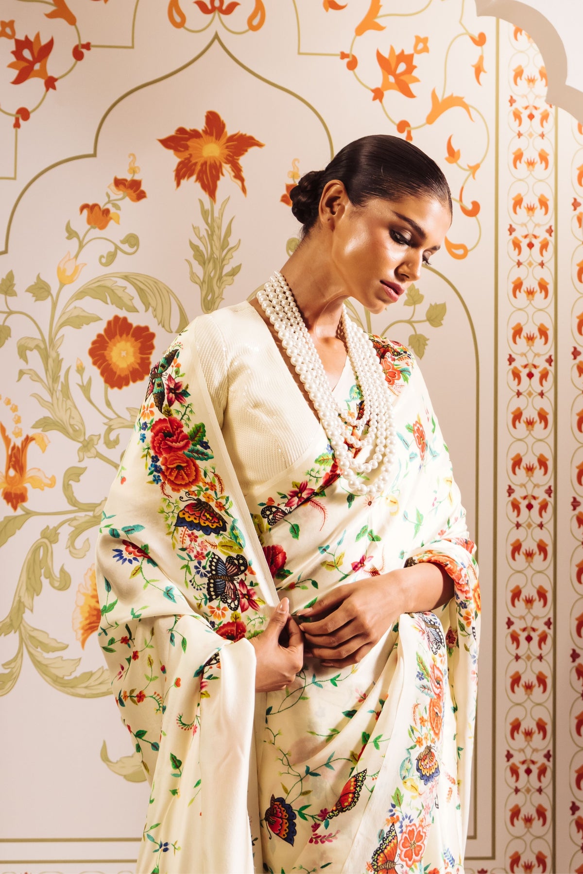 Kanchan Saree in White