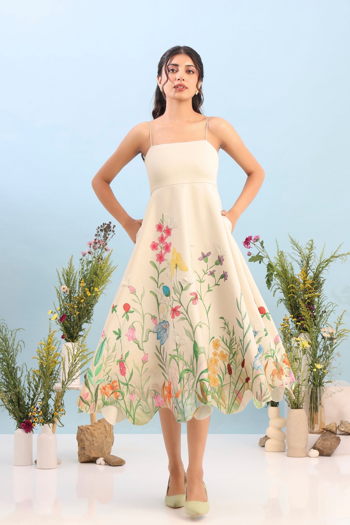 Printed Detachable Dress Set