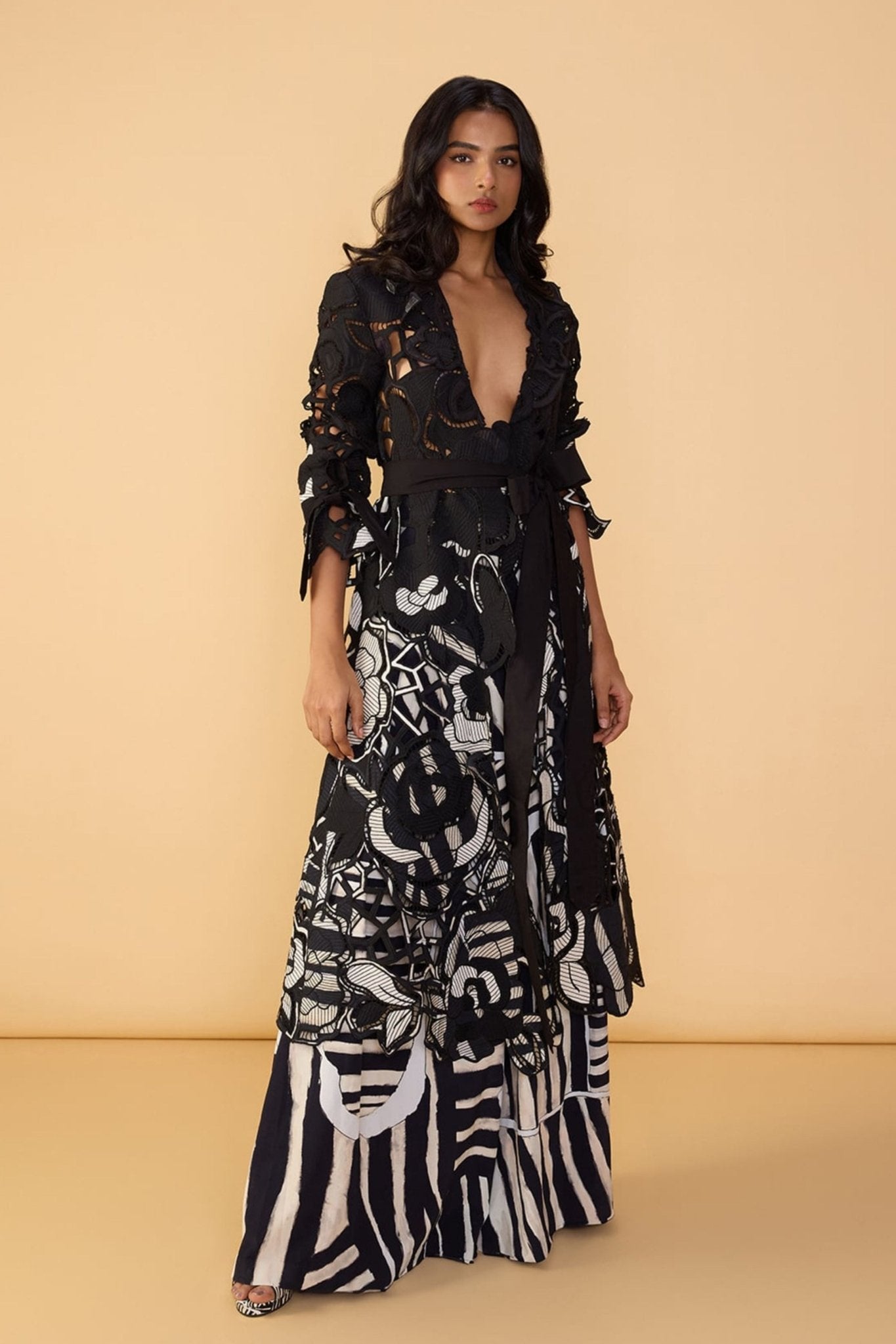 Mel Stripe Print Trench - Saaksha & Kinni - Elahe