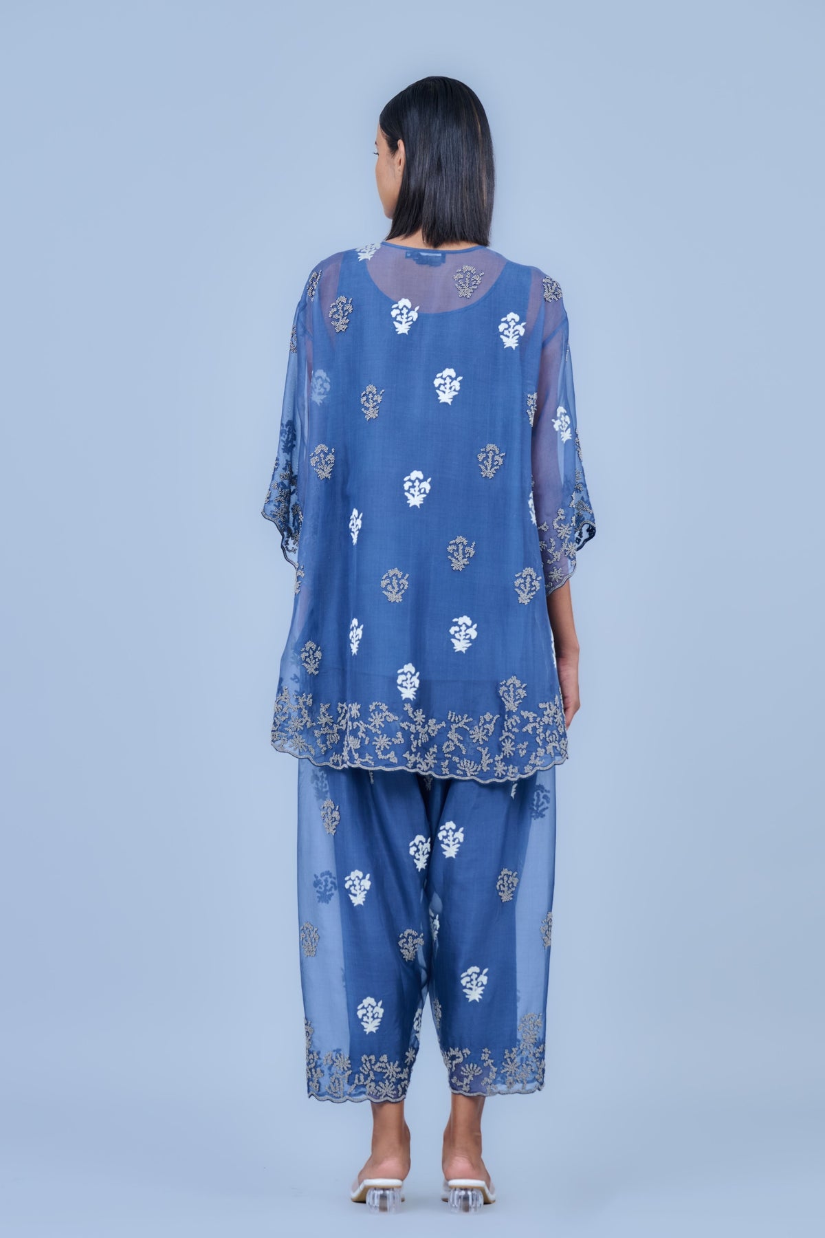 Space Blue Threadwork Top