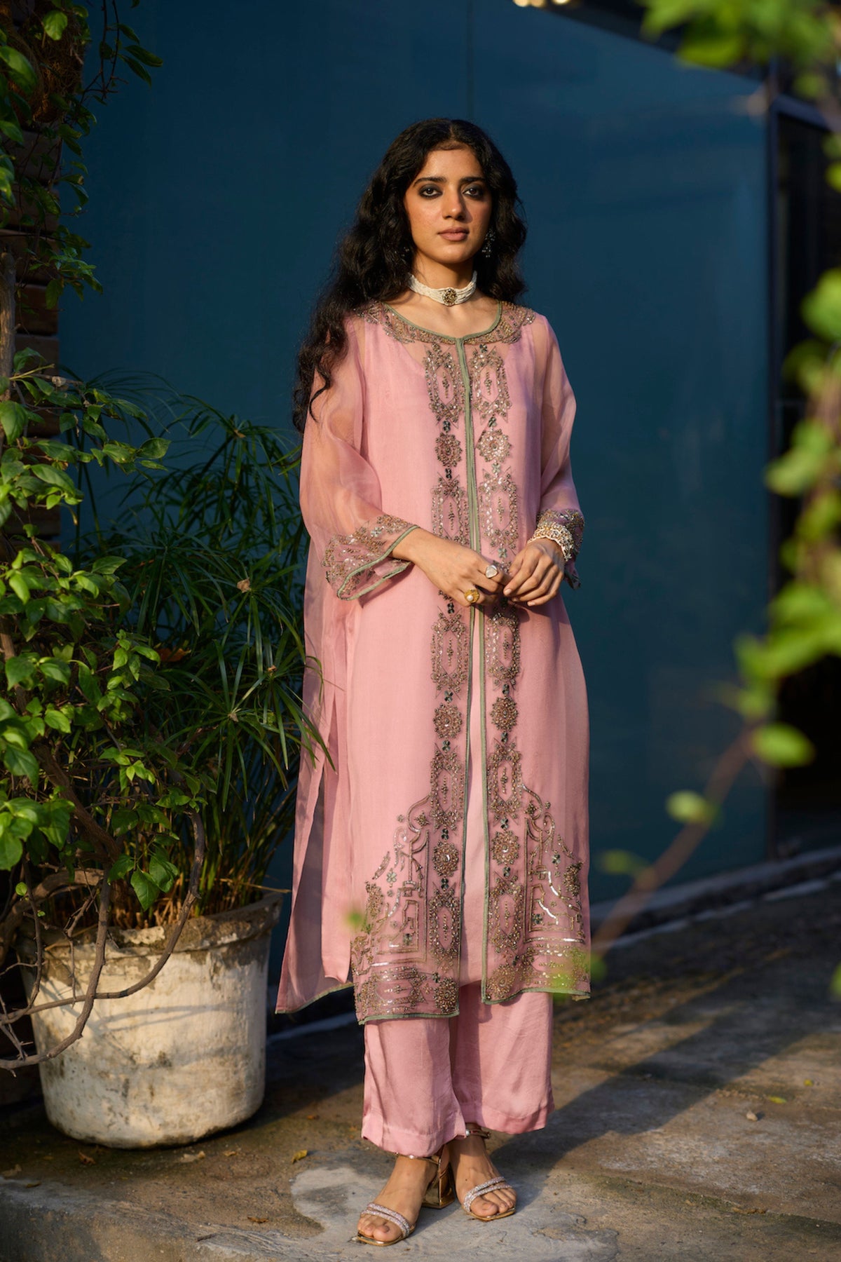 Pink Rawani Kurta Set