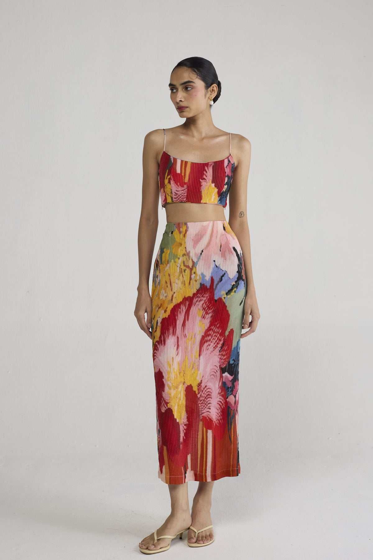 Obu Pintucks Skirt Set