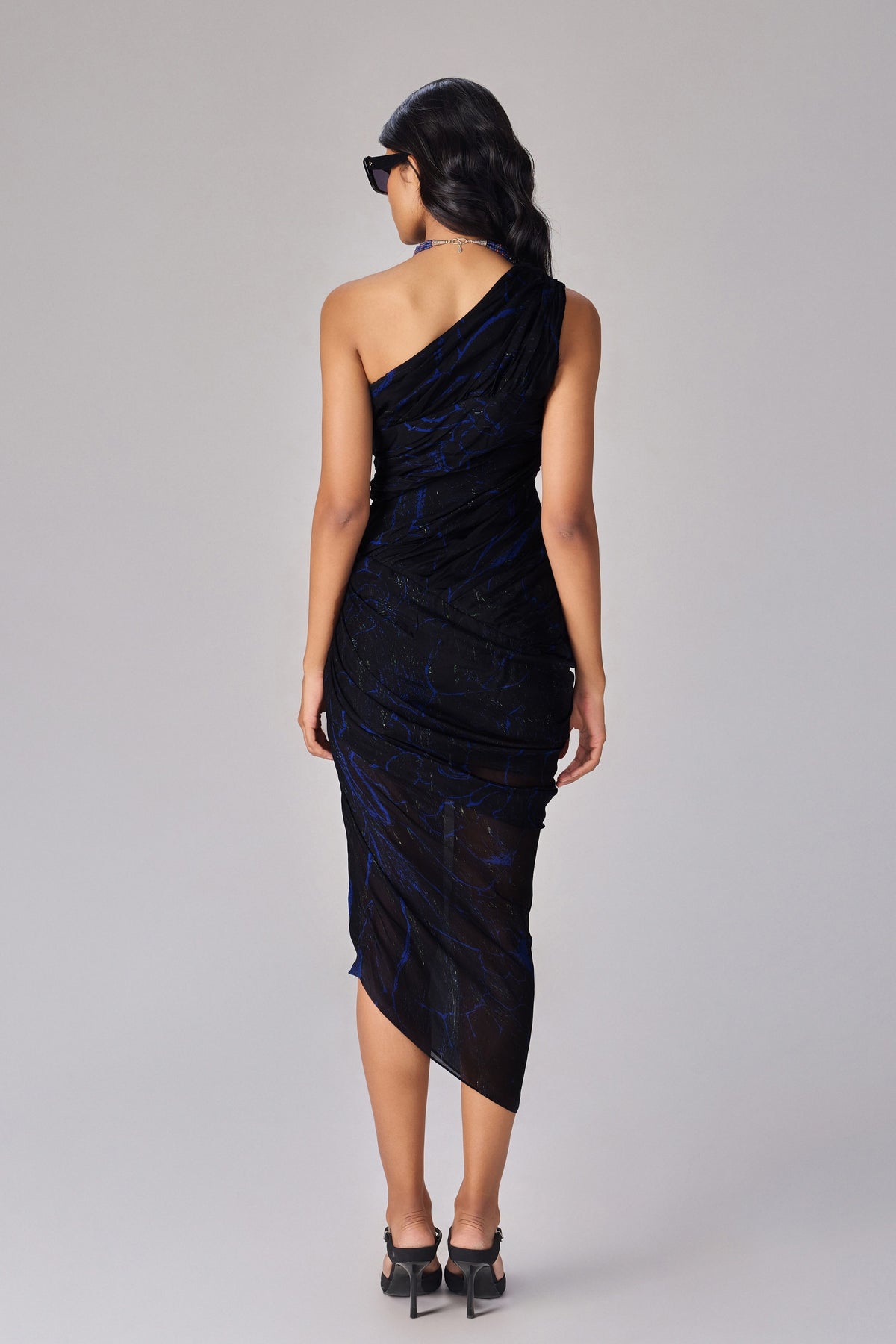 Black Scratch Omya Dress