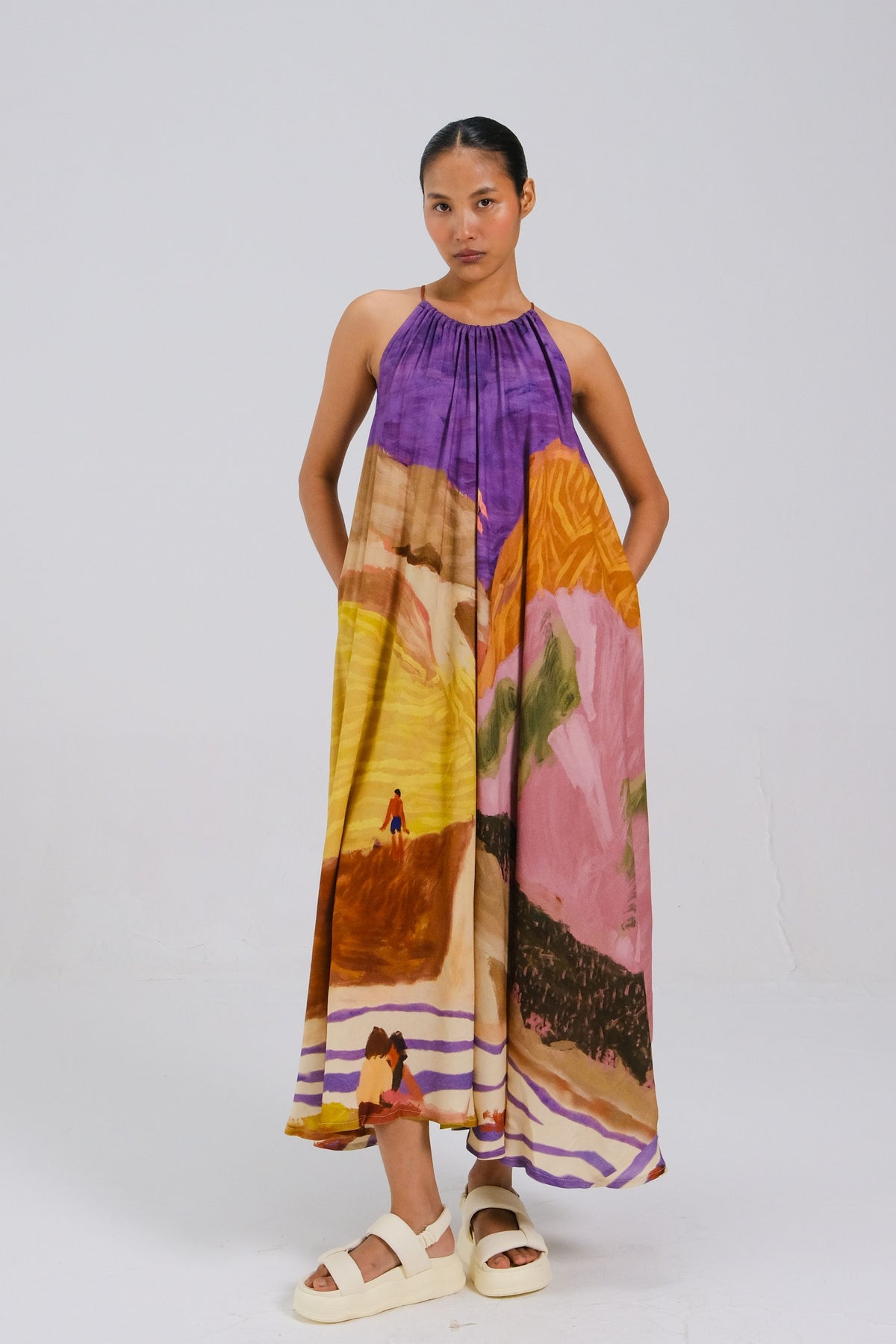 Flowy Circle Long Dress