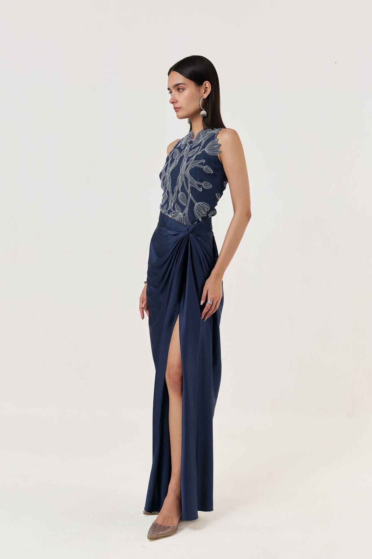 Wild Navy Tulip Top Set