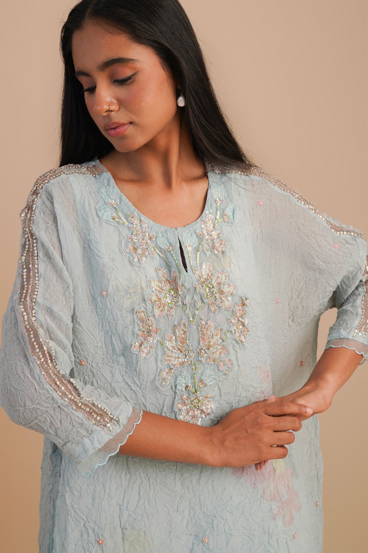 Powder Blue Kaftan Set