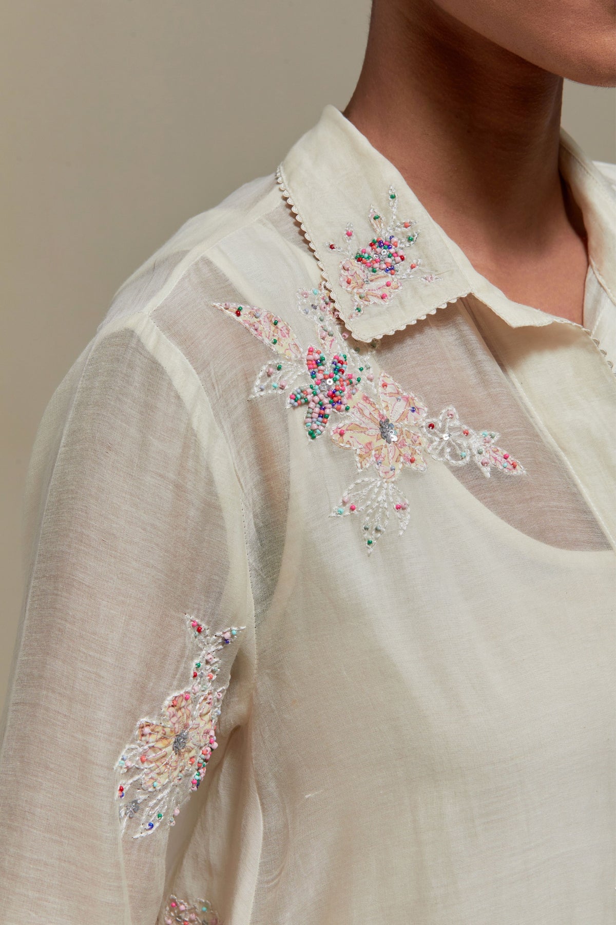 Pink Chanderi Kurta Set