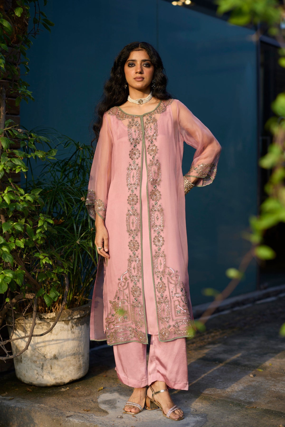 Pink Rawani Kurta Set