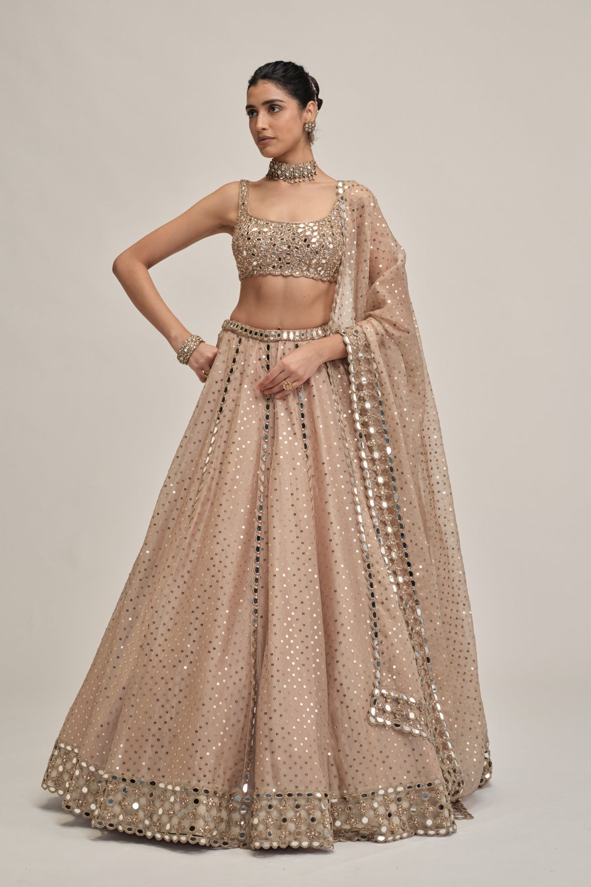 Modern Embroidered Lehenga Set