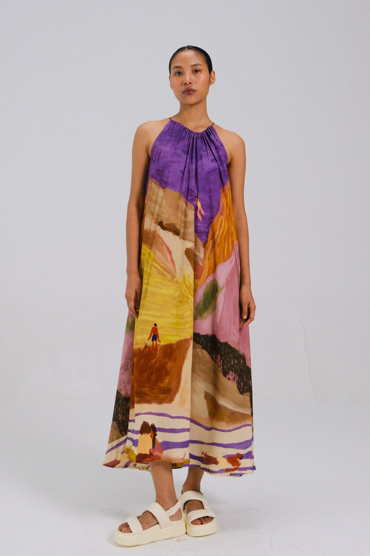 Flowy Circle Long Dress