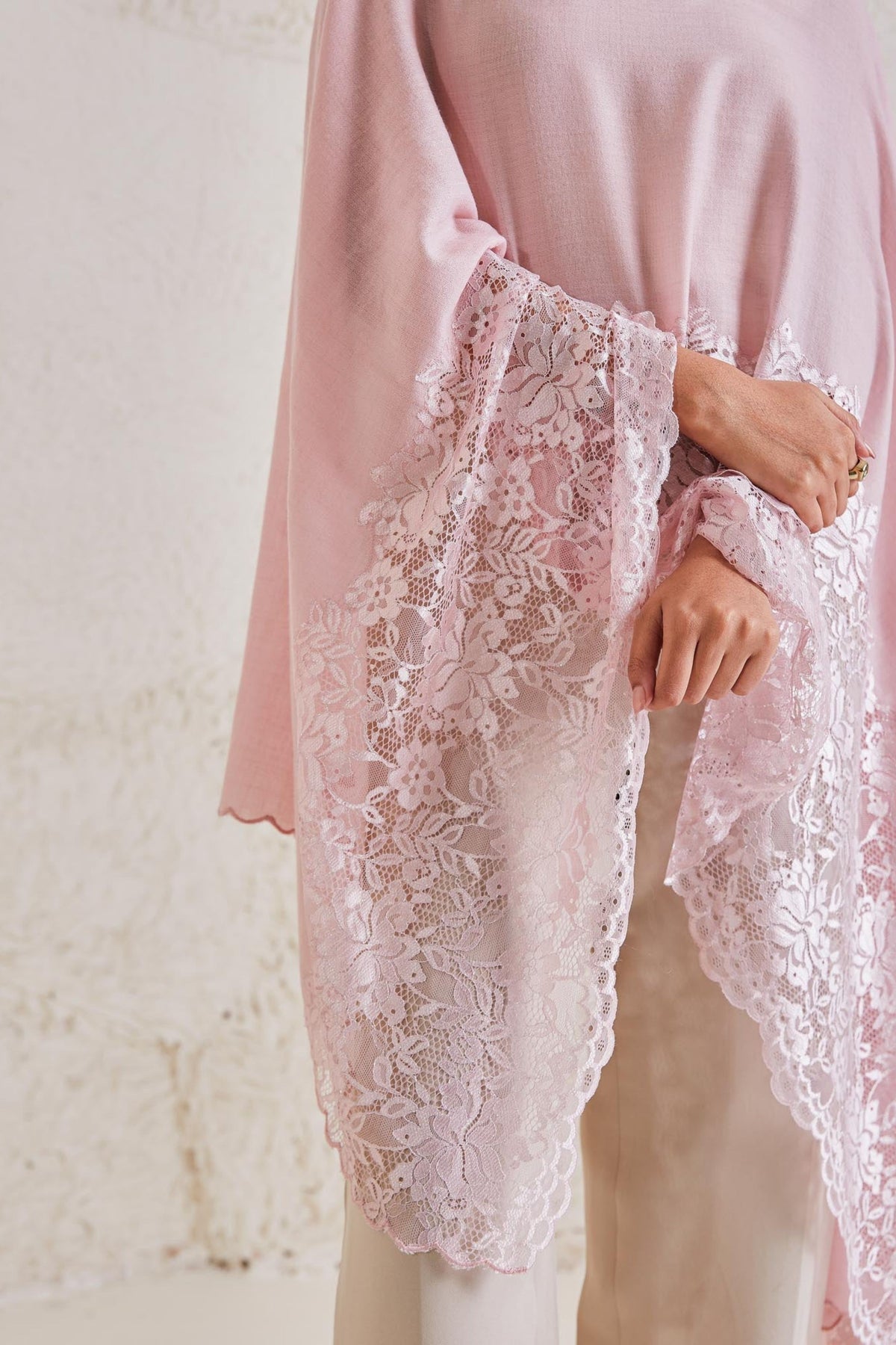 Celestial Chantilly Baby Pink Stole