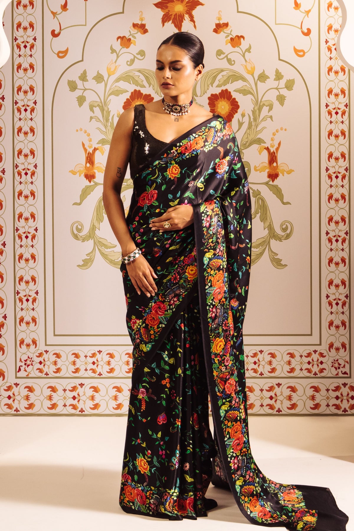 Kanchan Saree in Black