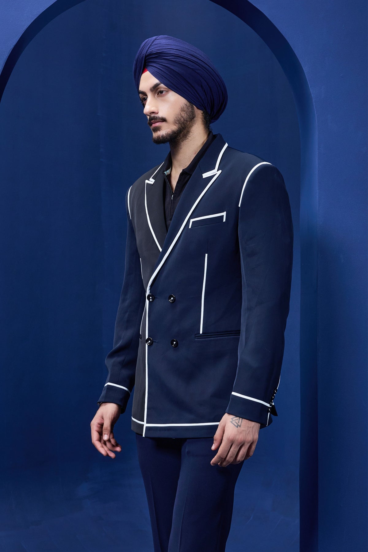 Dual Tone Blazer Set