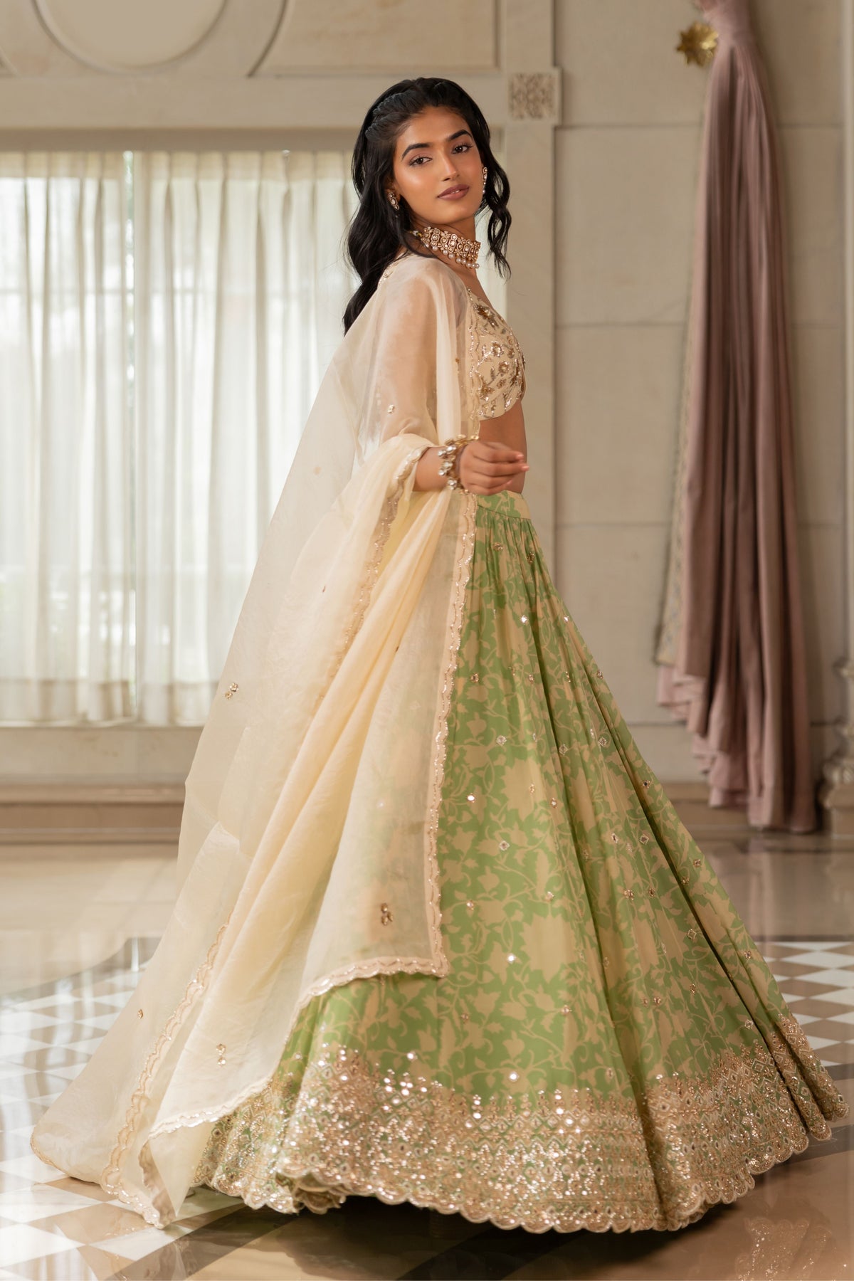 Akina Yellow Lehenga Set