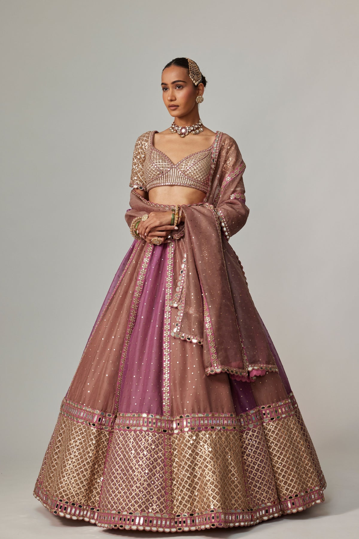 Deep Beige Lehenga Set
