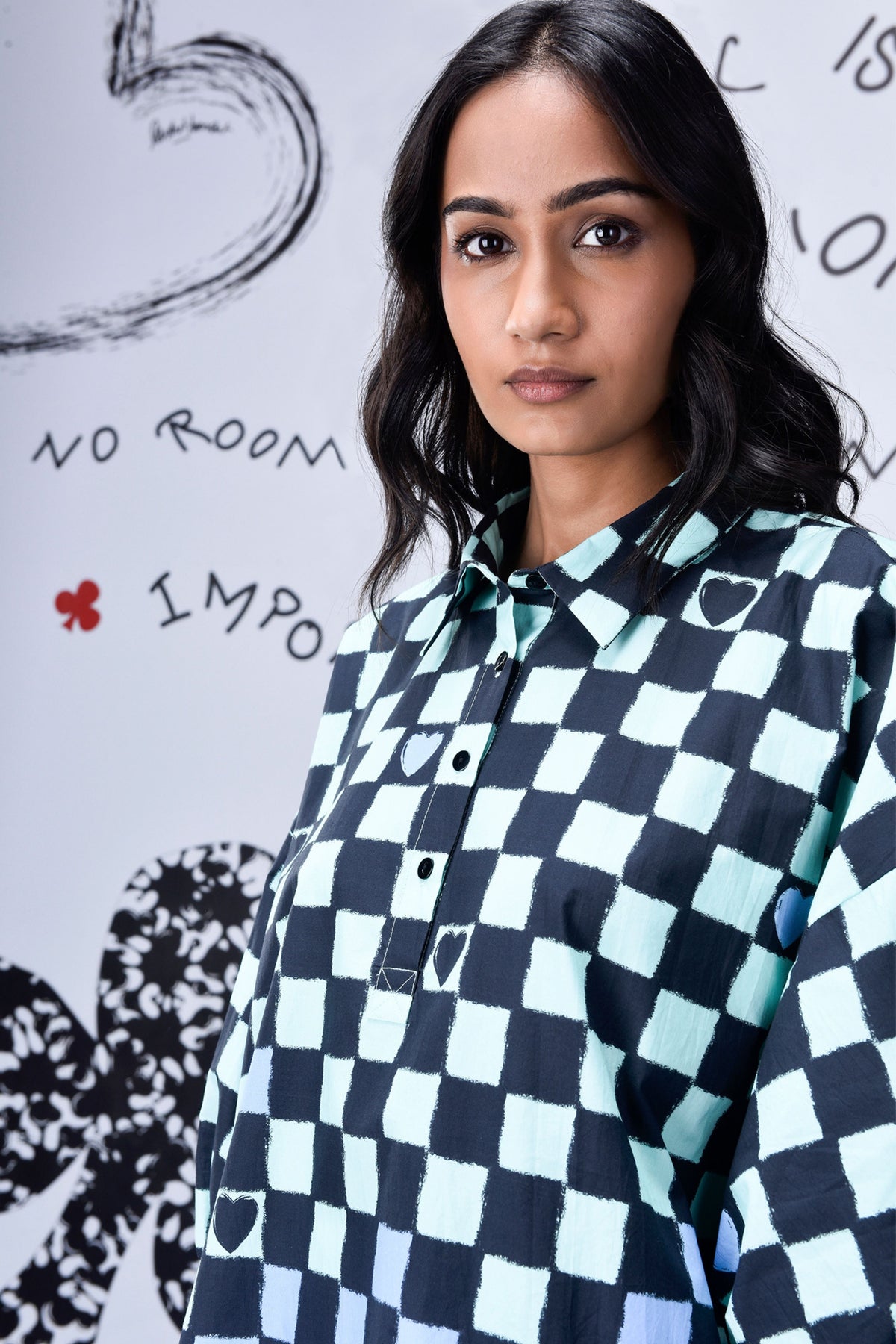 Chess Board Oversized Shirt