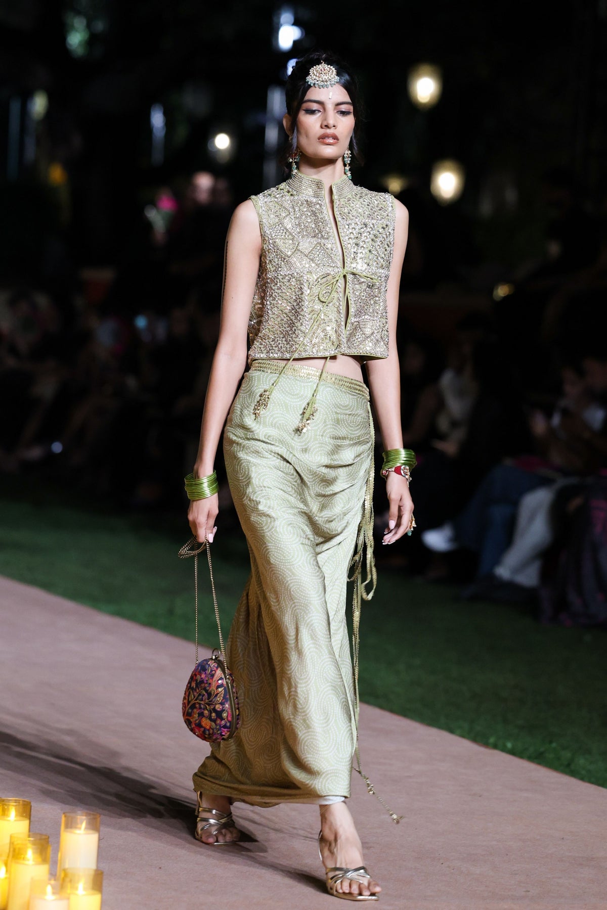 Waistcoat Drape Skirt Set
