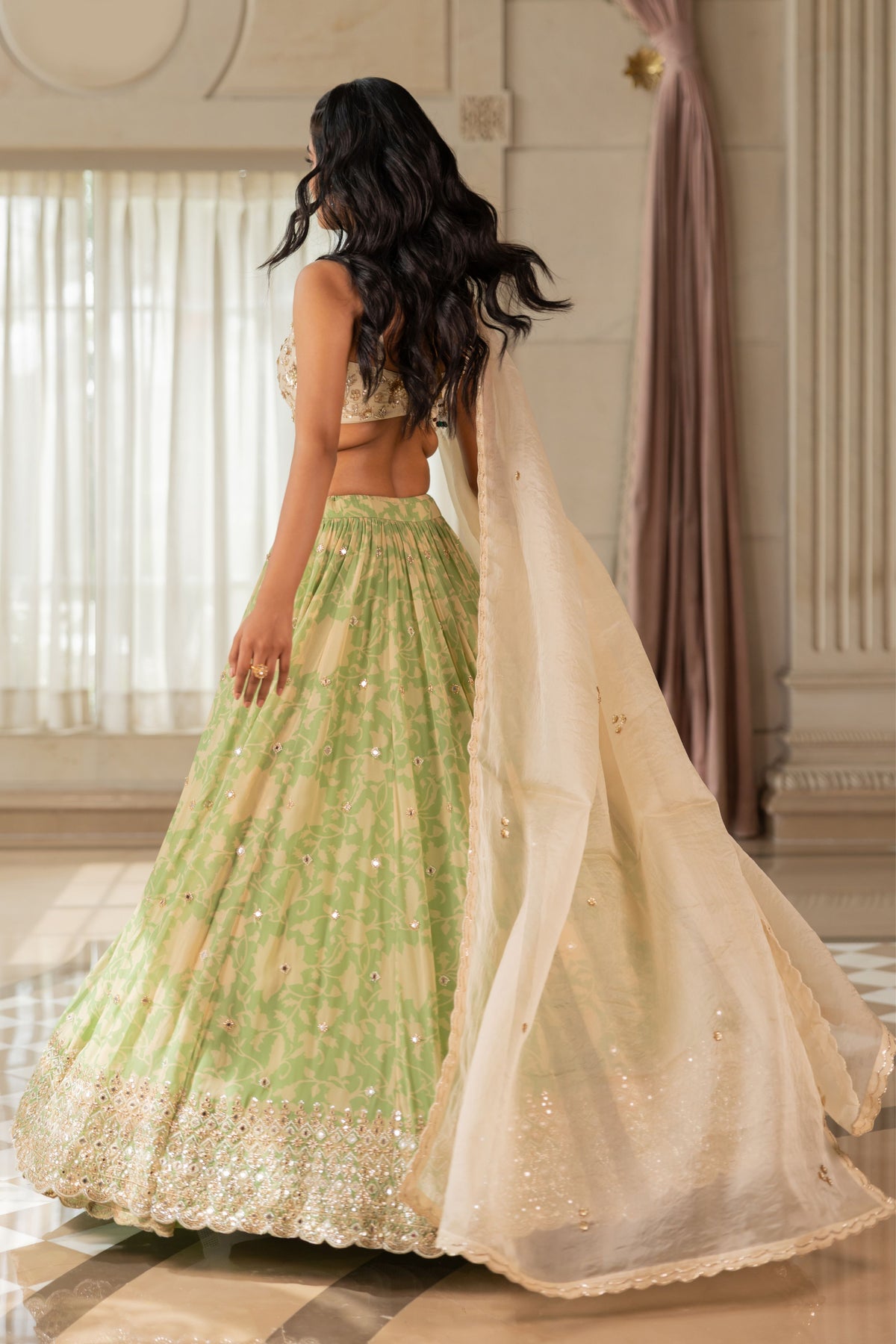 Akina Yellow Lehenga Set