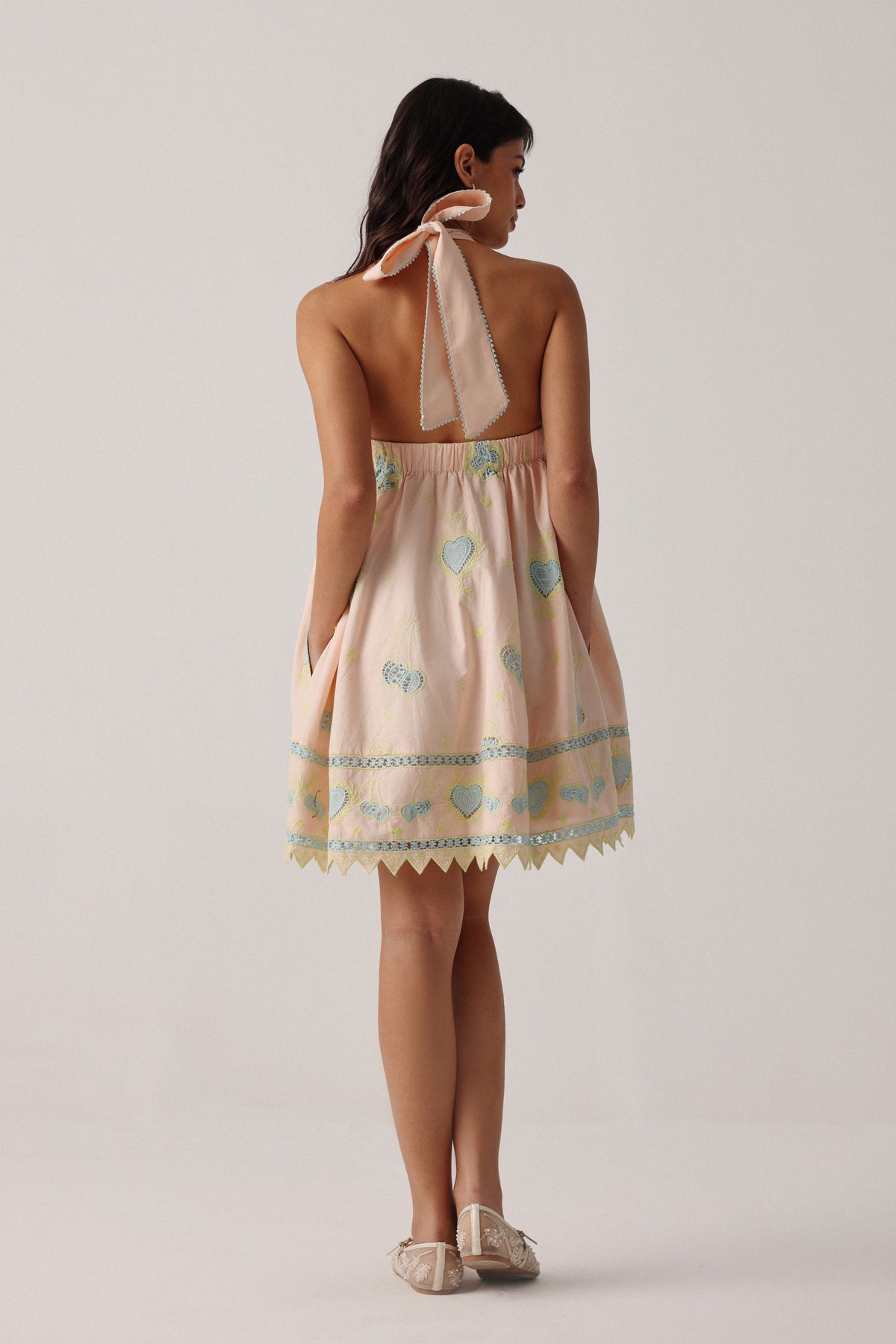 Peach Hazel Mini Dress