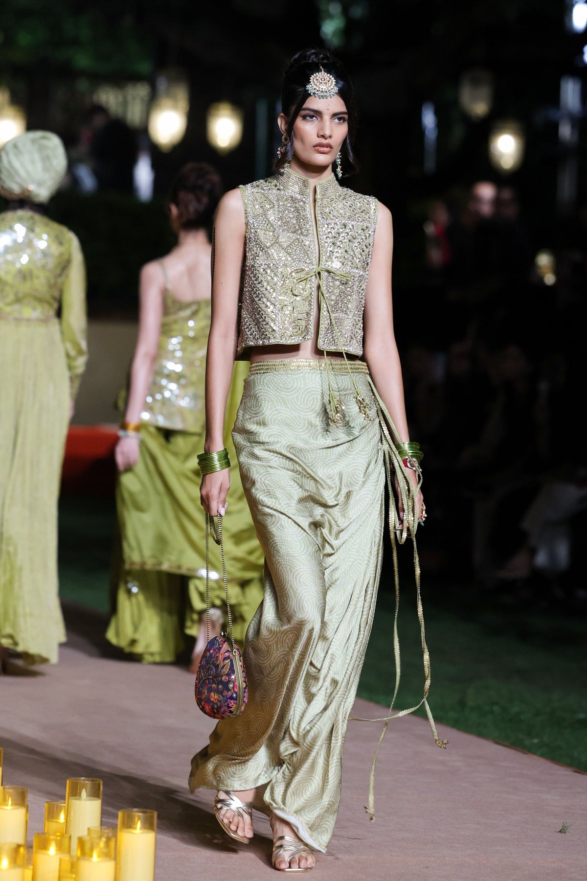 Waistcoat Drape Skirt Set