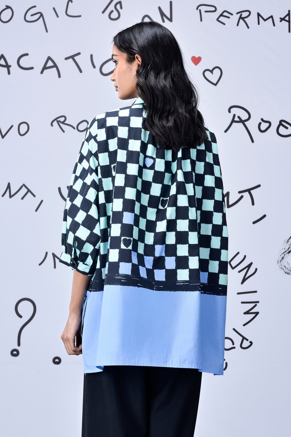 Chess Board Oversized Shirt