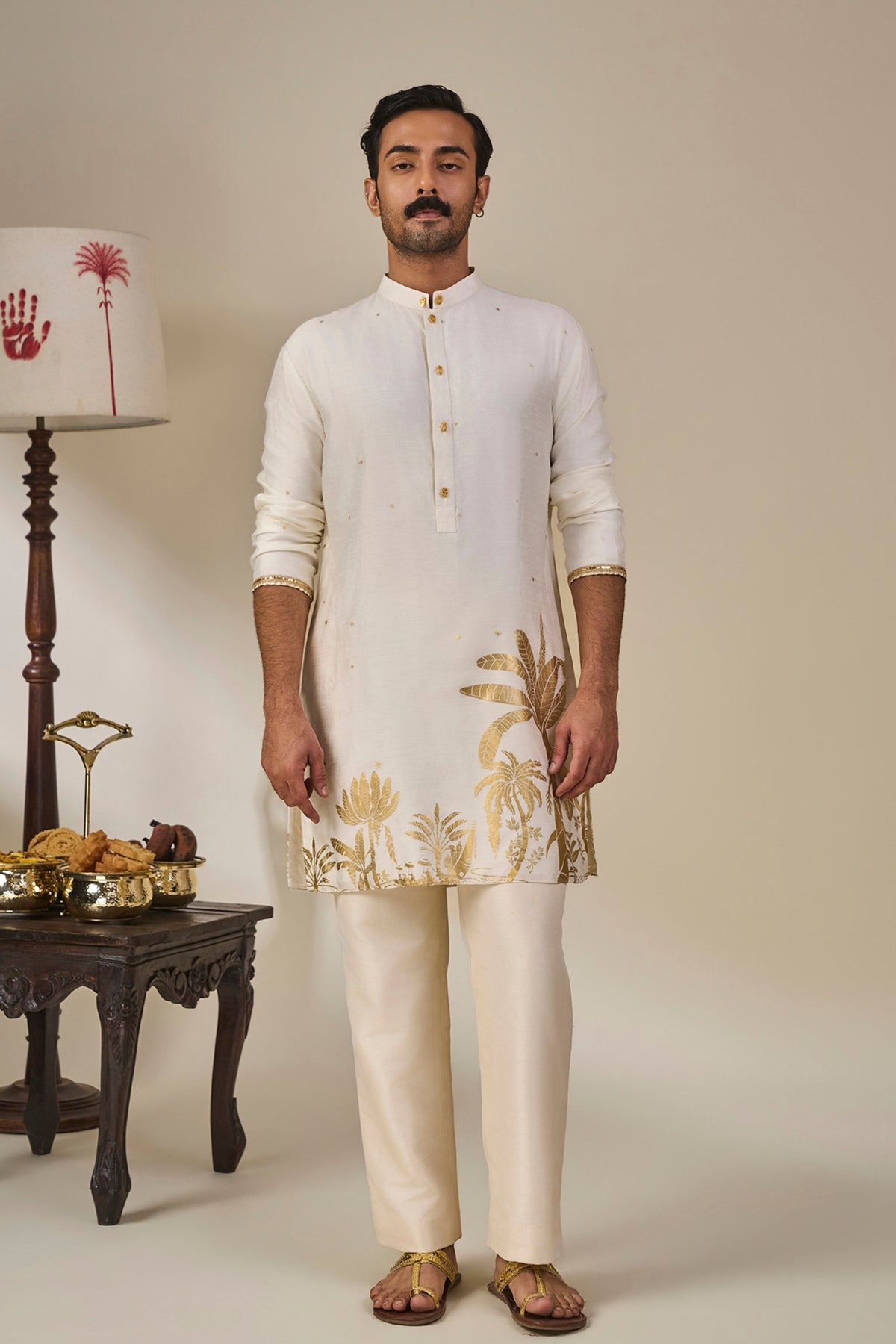 Ivory Backwater Postcard Kurta Set
