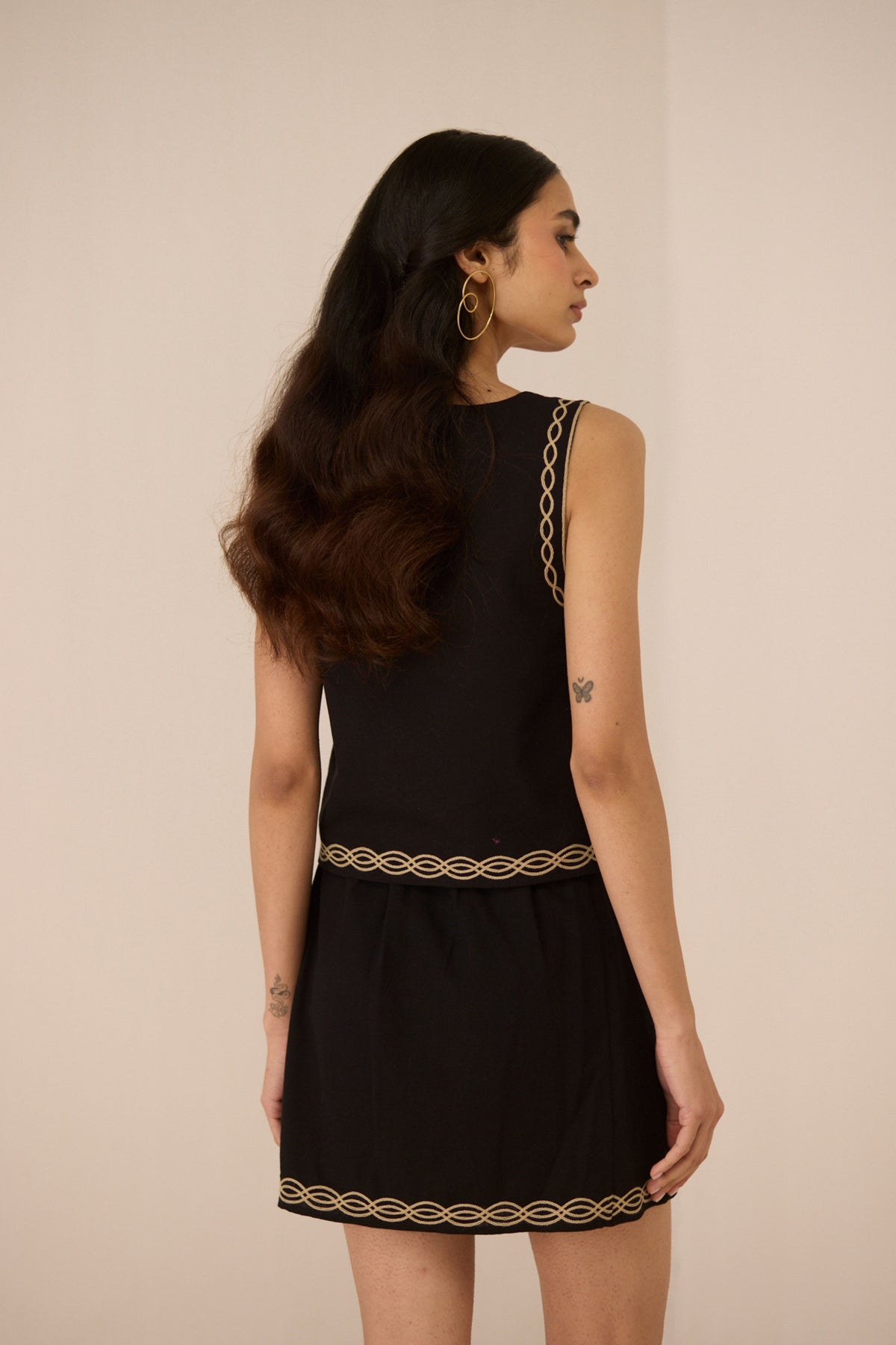 Jill Skirt Black Co-ord Set