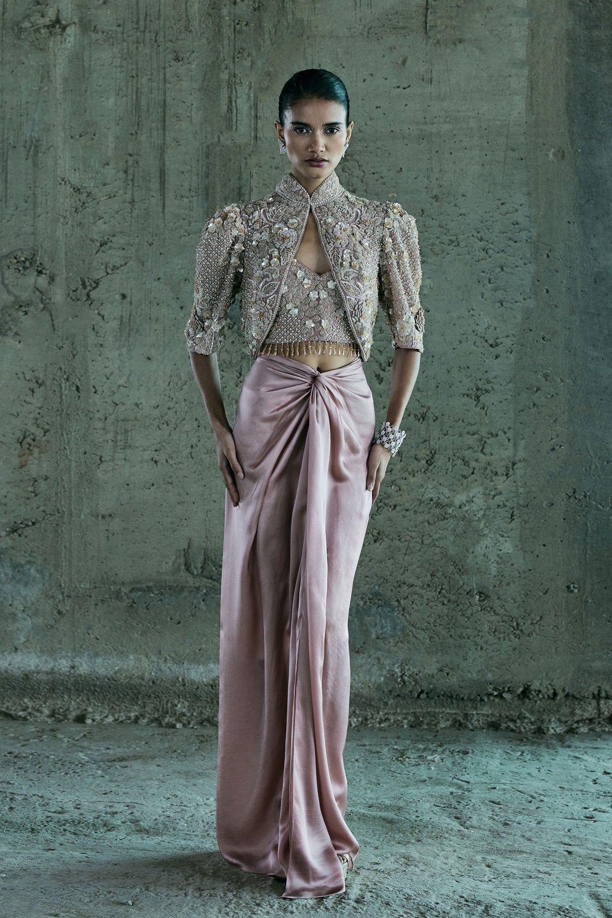 Rose Gold Short Jacket Set
