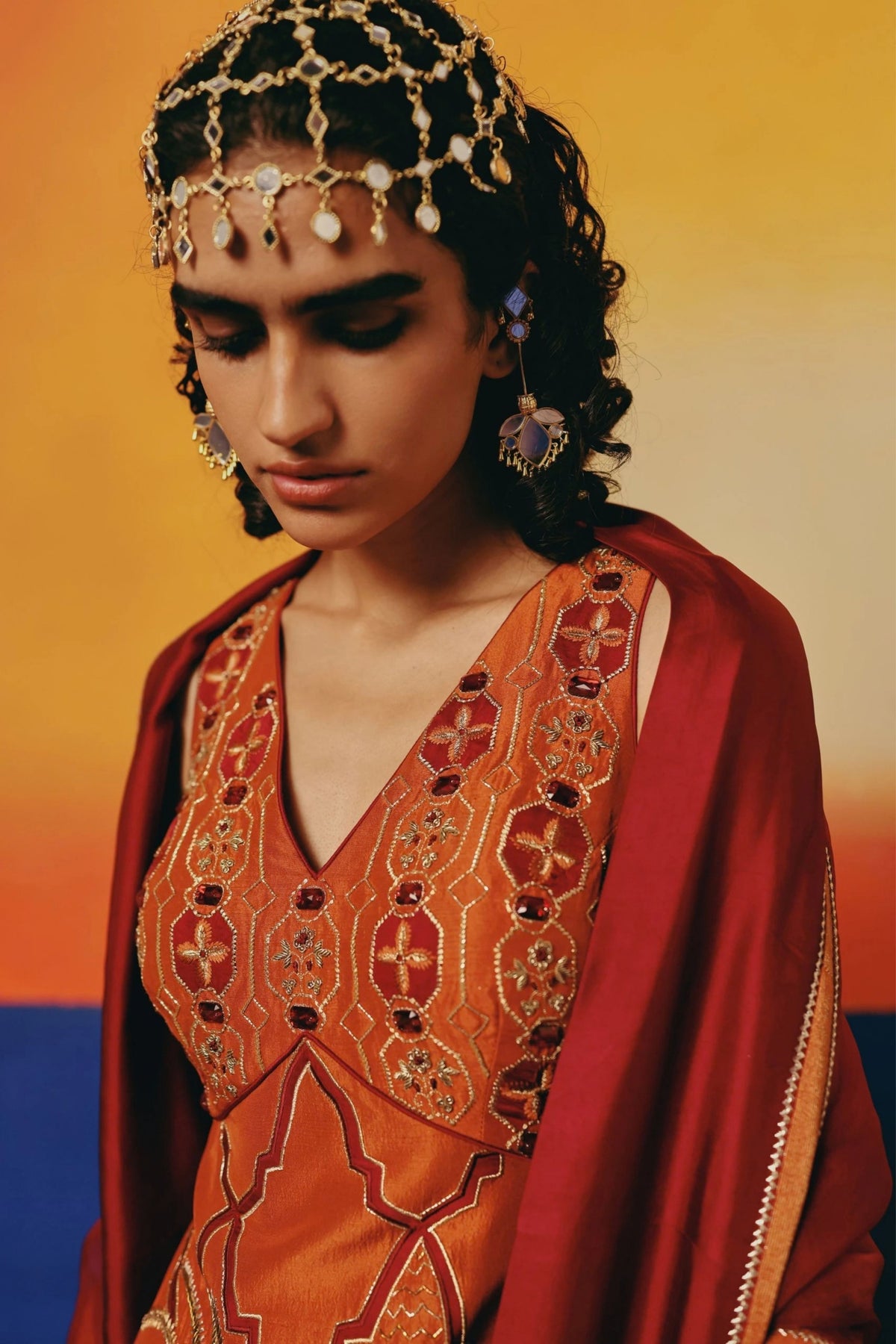 Orange Kurta Set