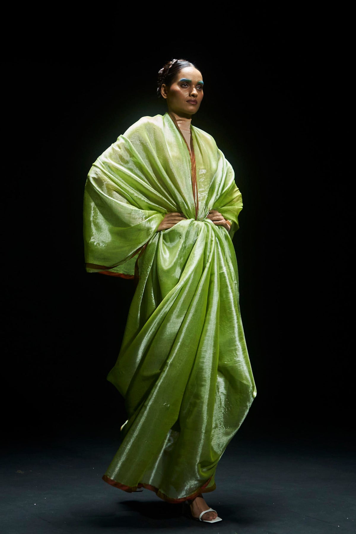 Green Tissue Saree