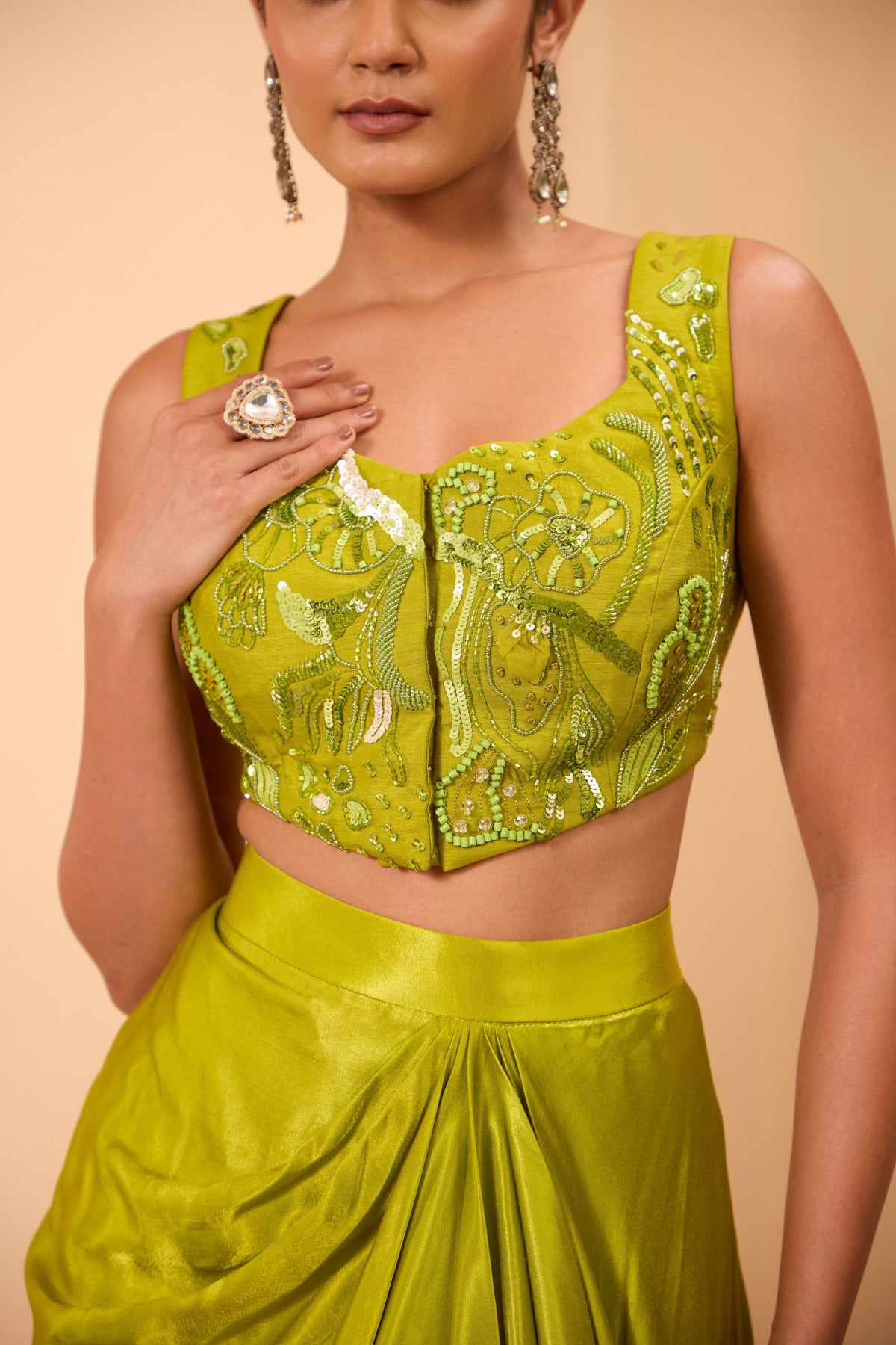 Hand Embroidered Cape Set