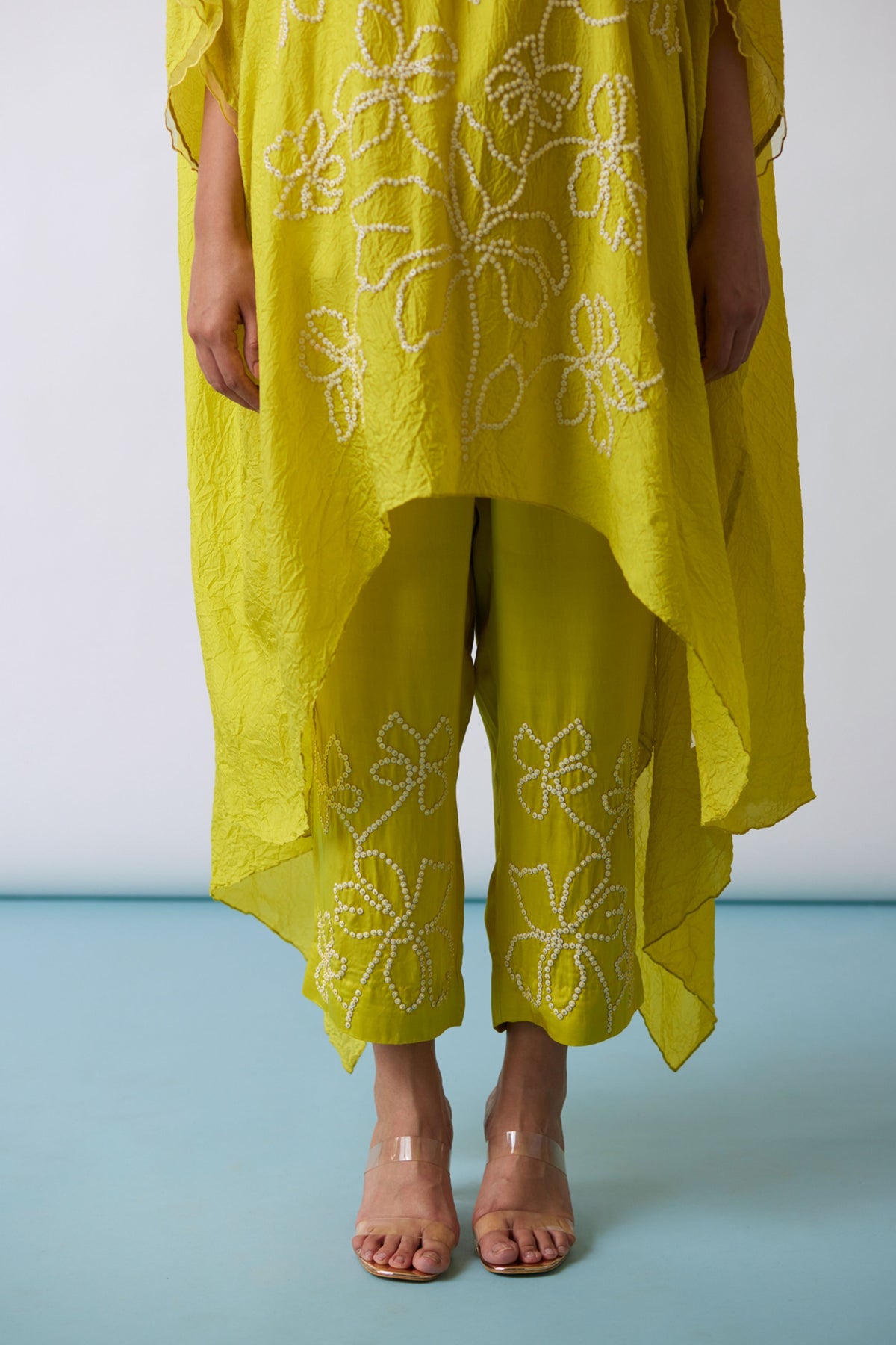 Citrene Silk Crushed Kaftan Set
