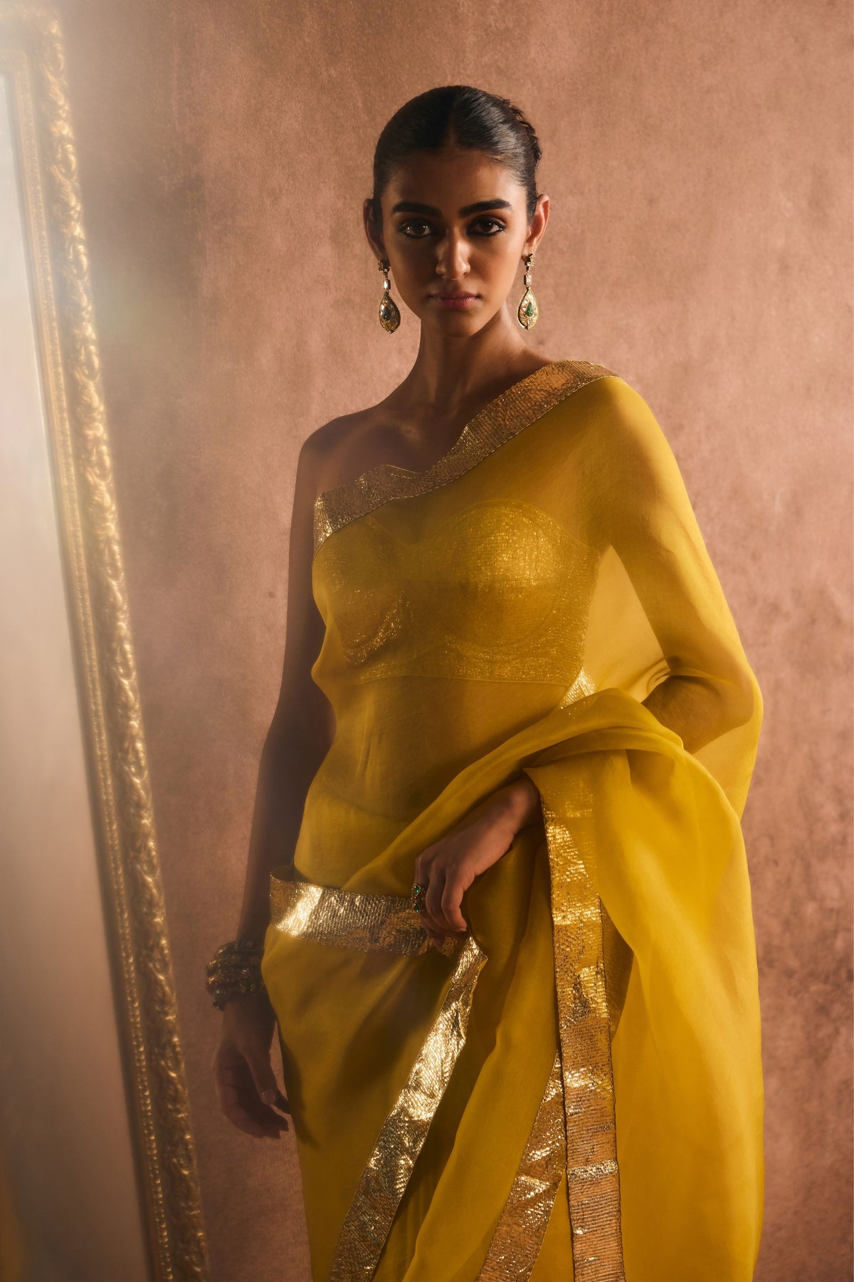 Mustard Kiran Saree