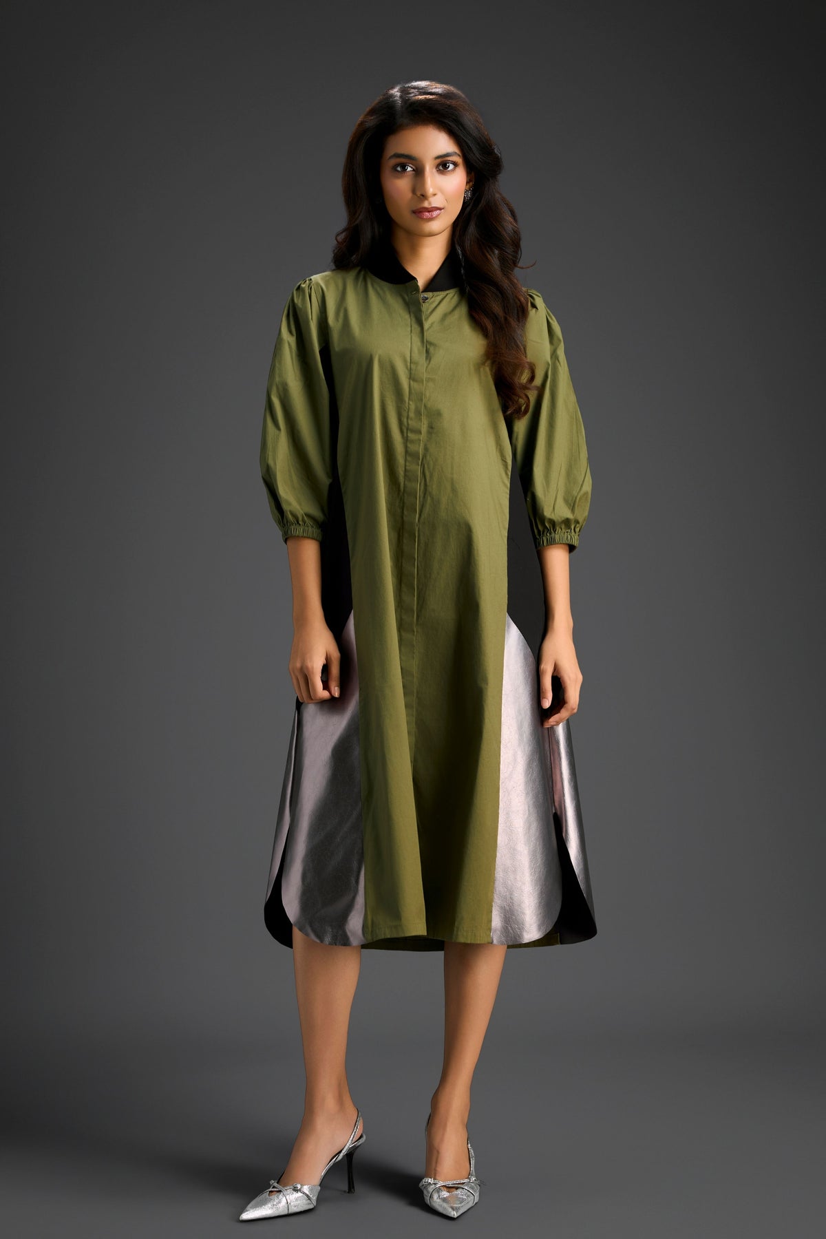 Olive Green Shirt Dress