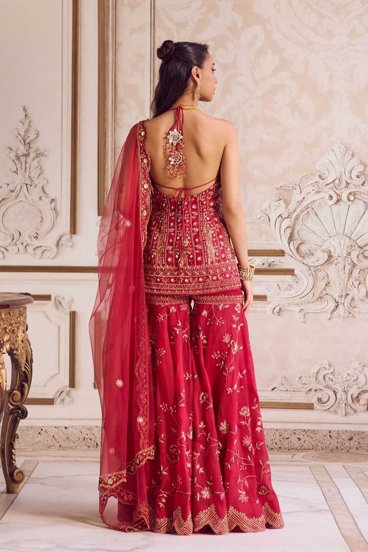 Magenta Sharara Set
