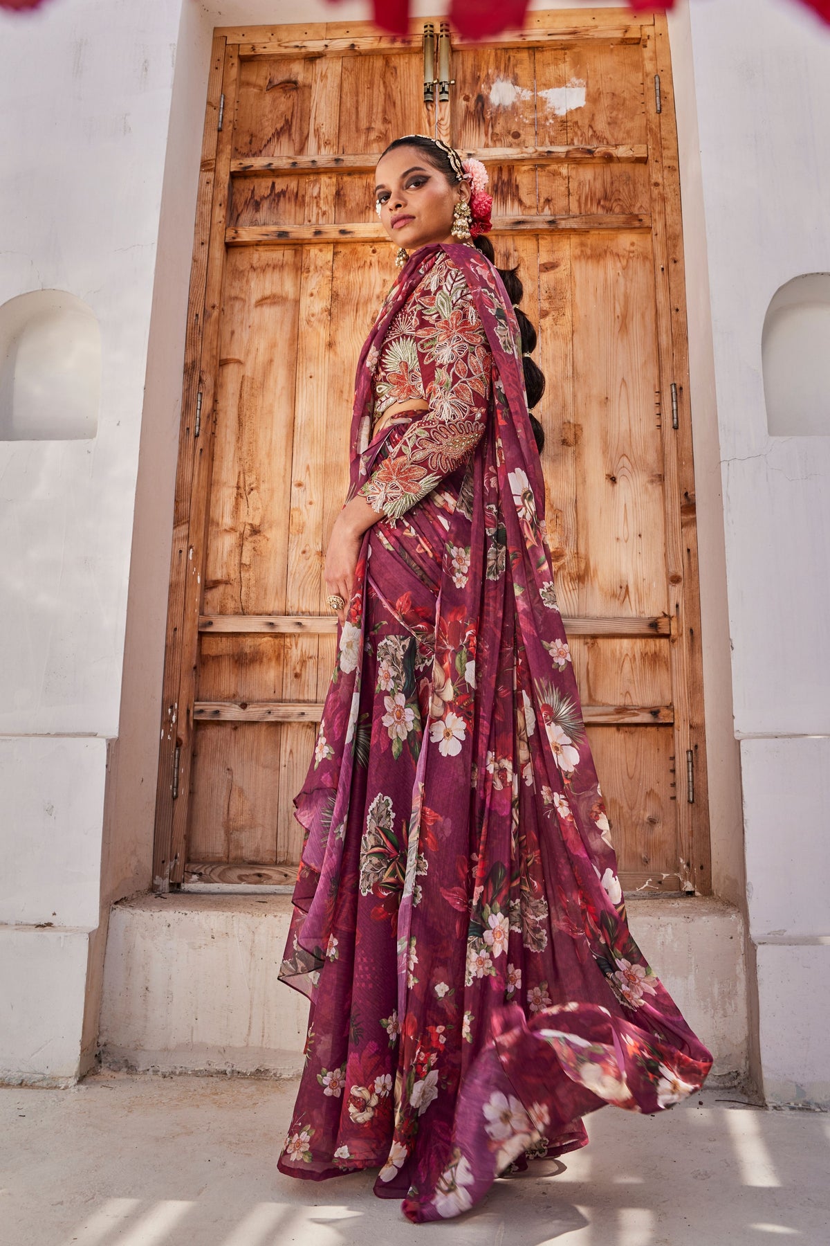 Zehra Draped Saree Set