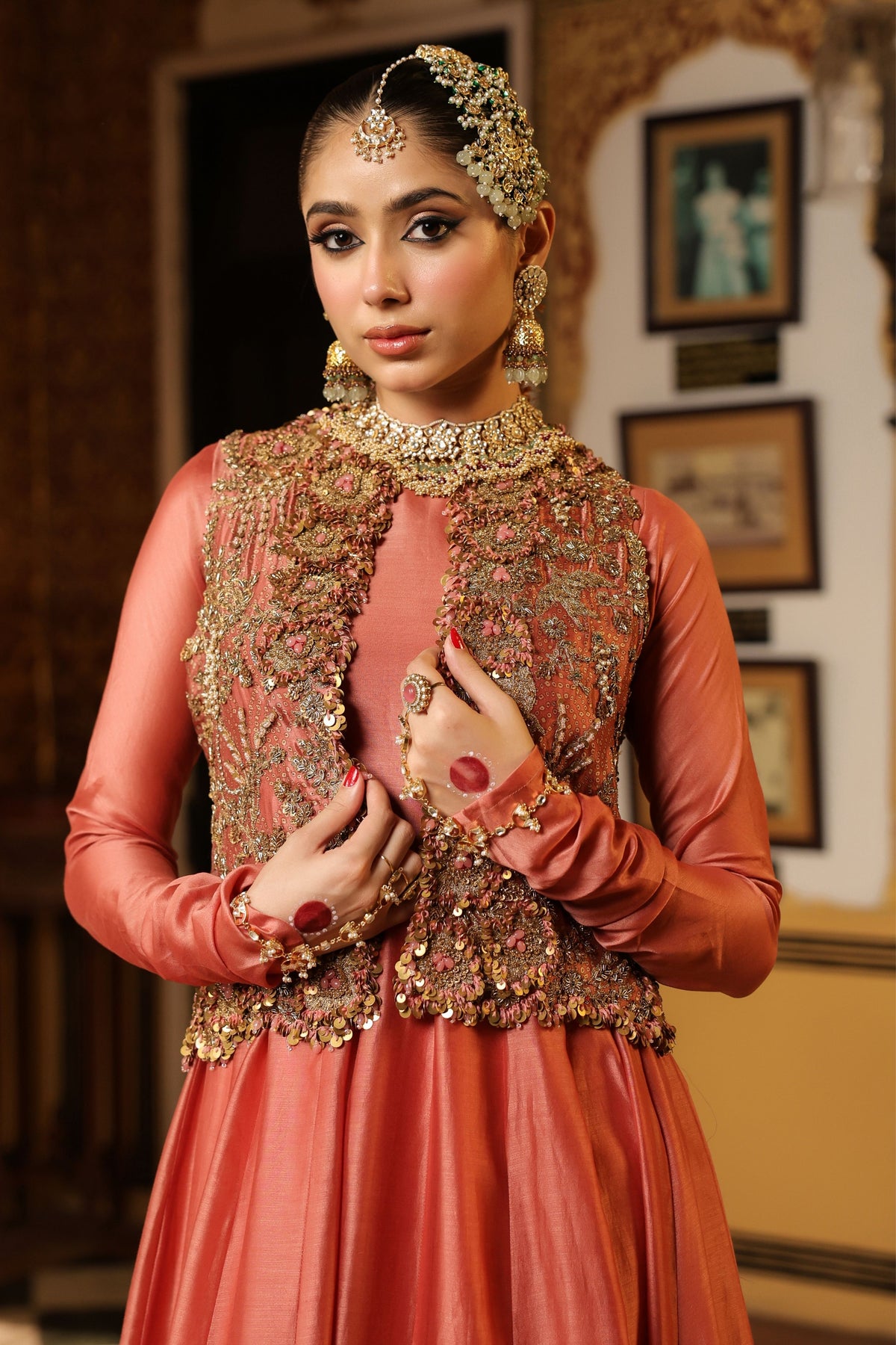 Ahista Rose Jacket Kalidaar Set