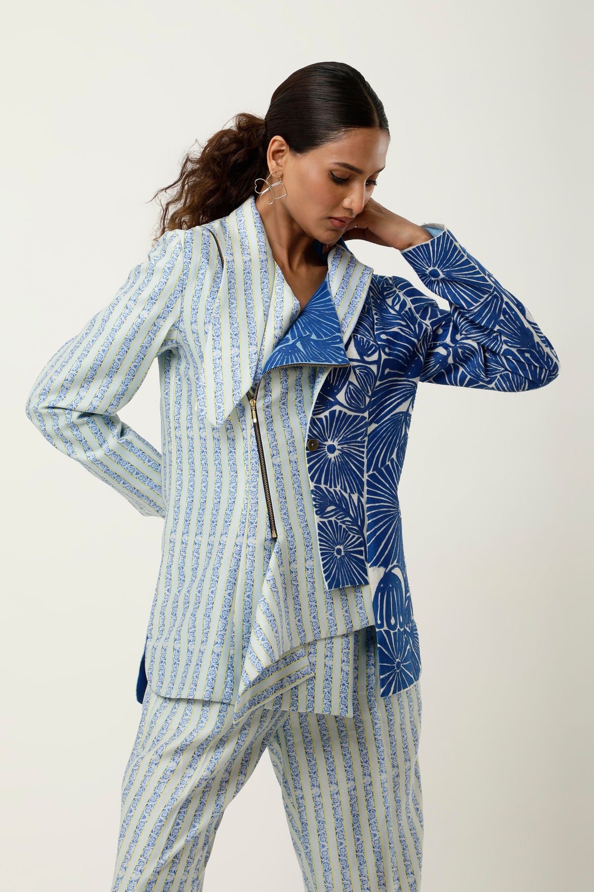 Ice Blue Embroidered Co-ord Set