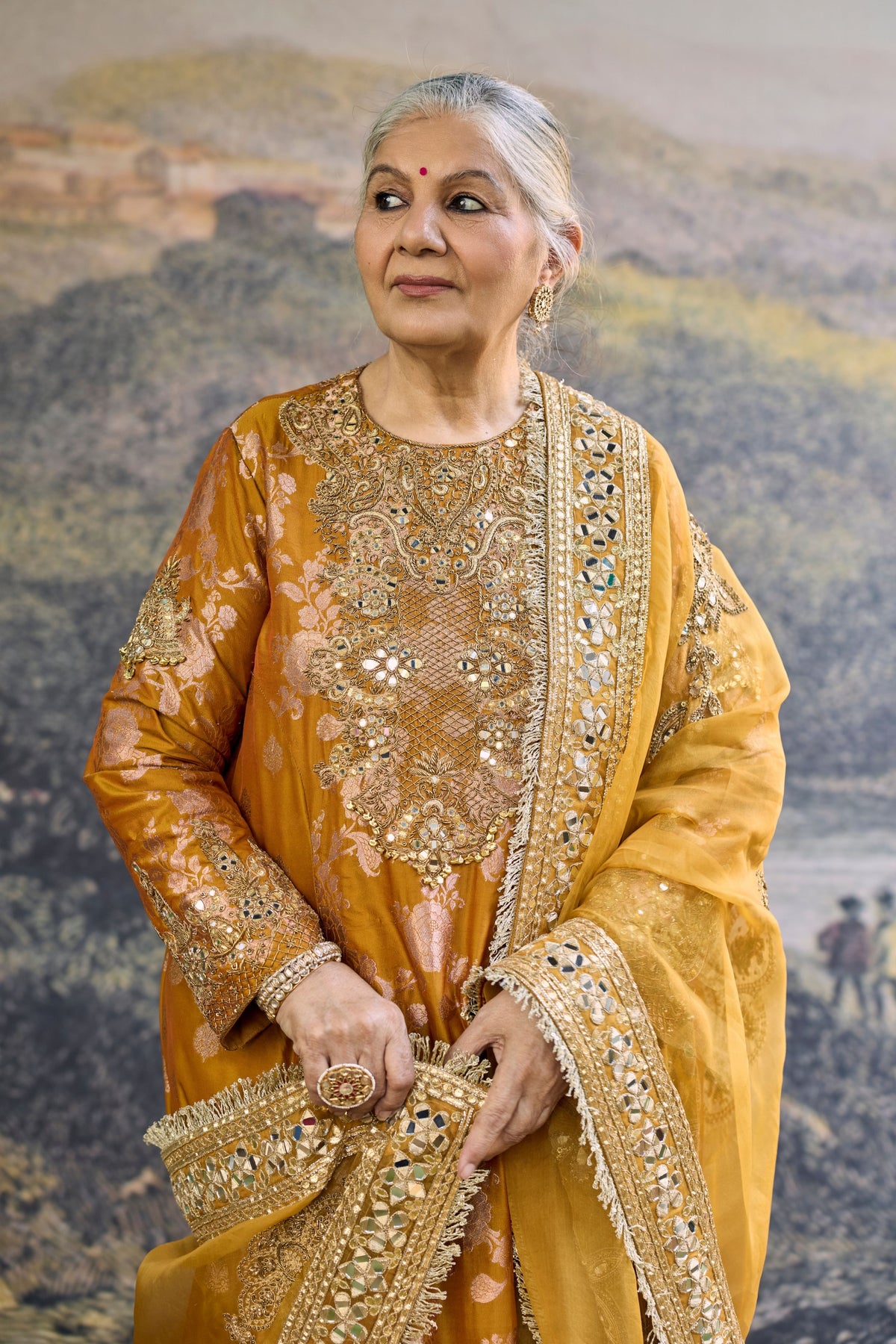 Sunehri Zari Sharara Set