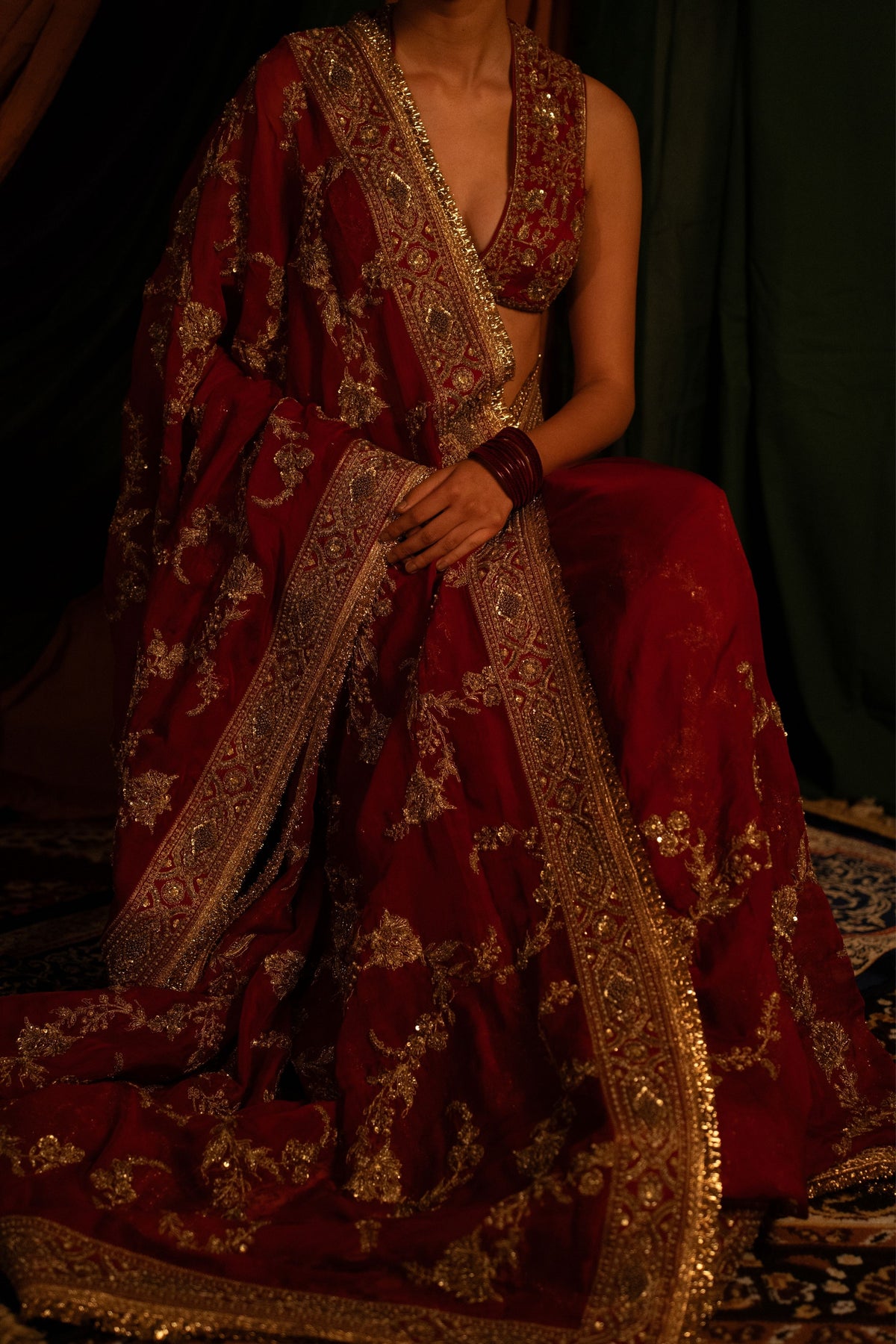 Surkhi Abha Saree Set