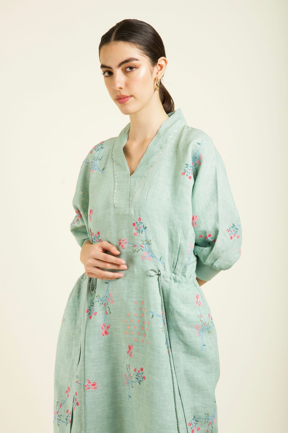 Mint Embroidered Dress