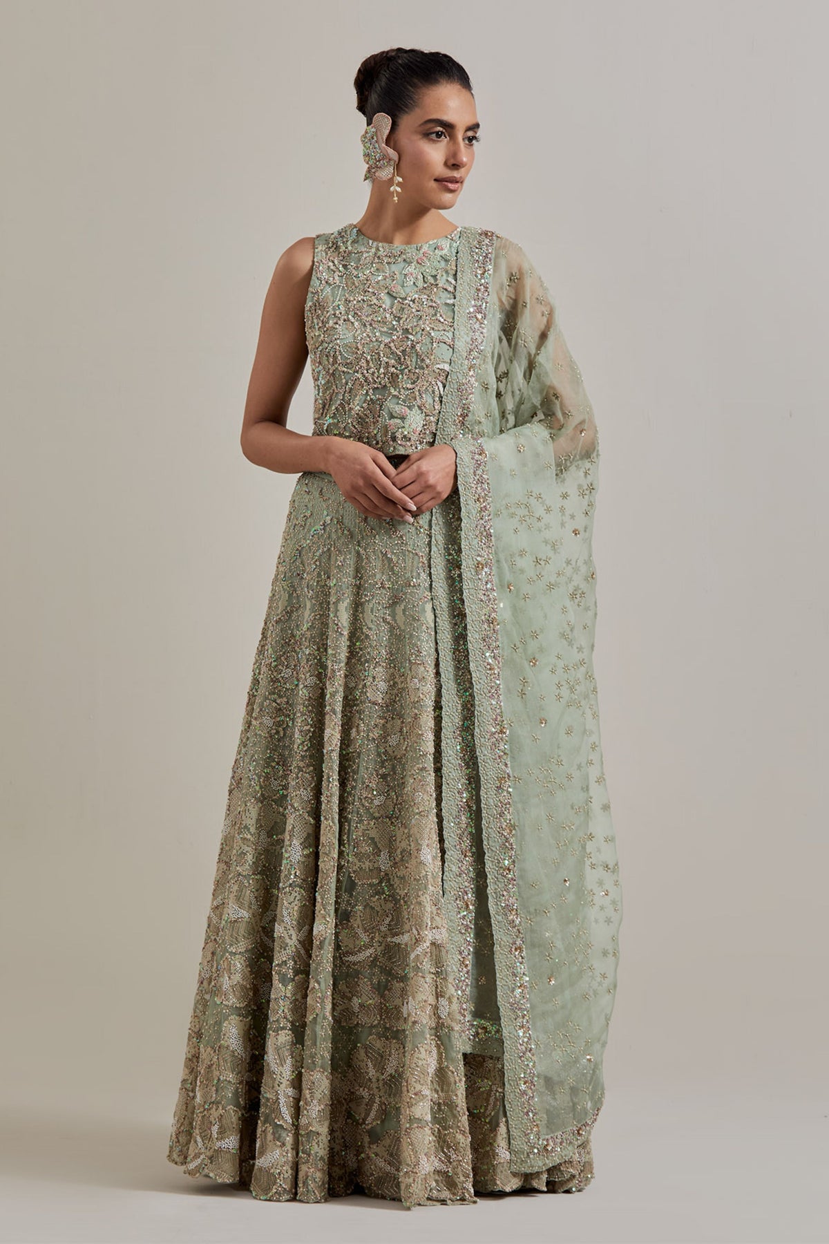 Sage Lehenga Set